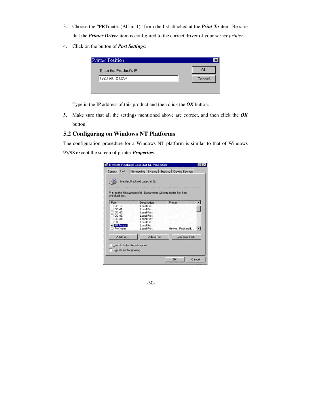 SMC Networks Wireless Broadband Router specifications Configuring on Windows NT Platforms 