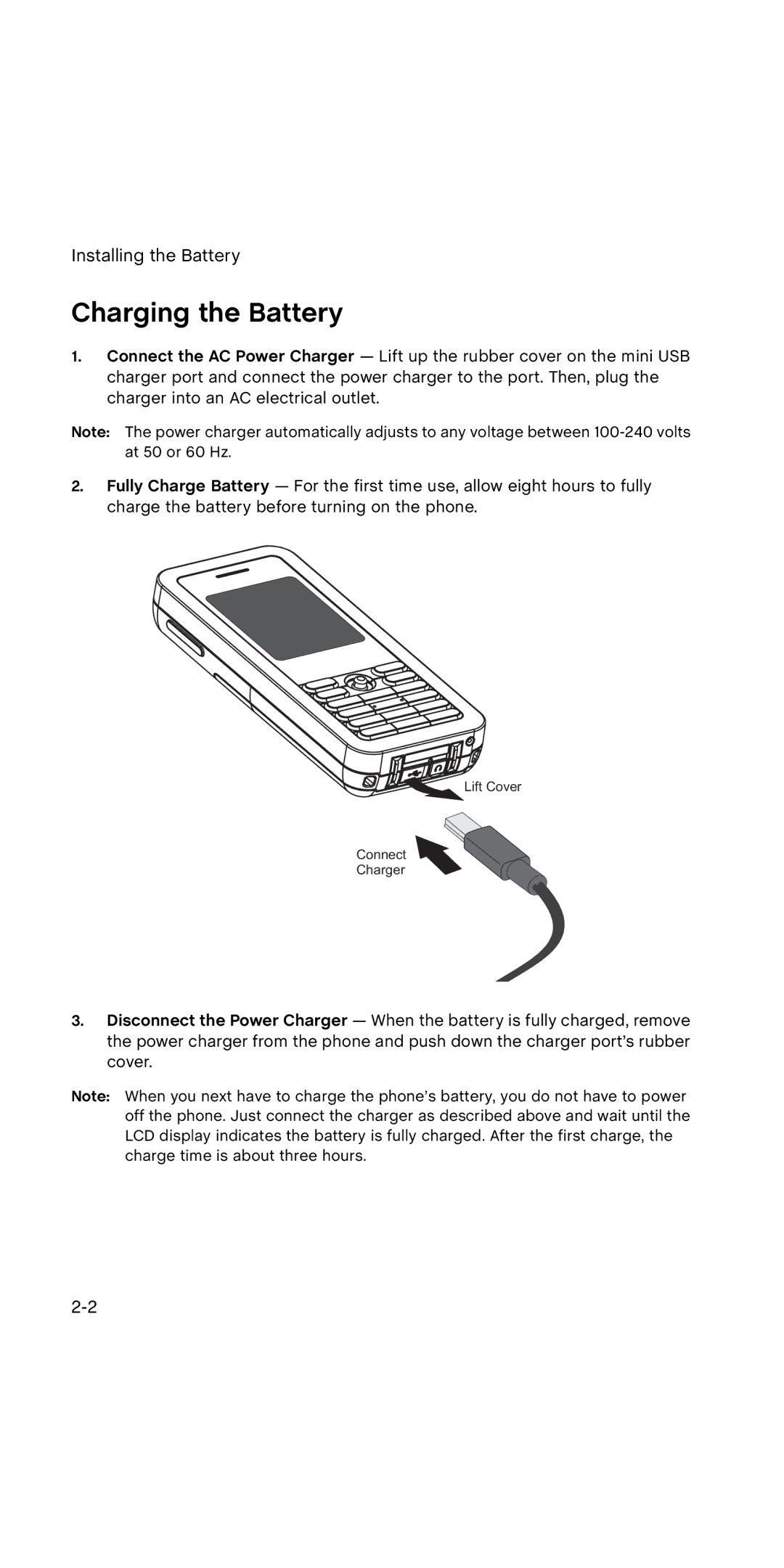 SMC Networks WSKP100 manual Charging the Battery 