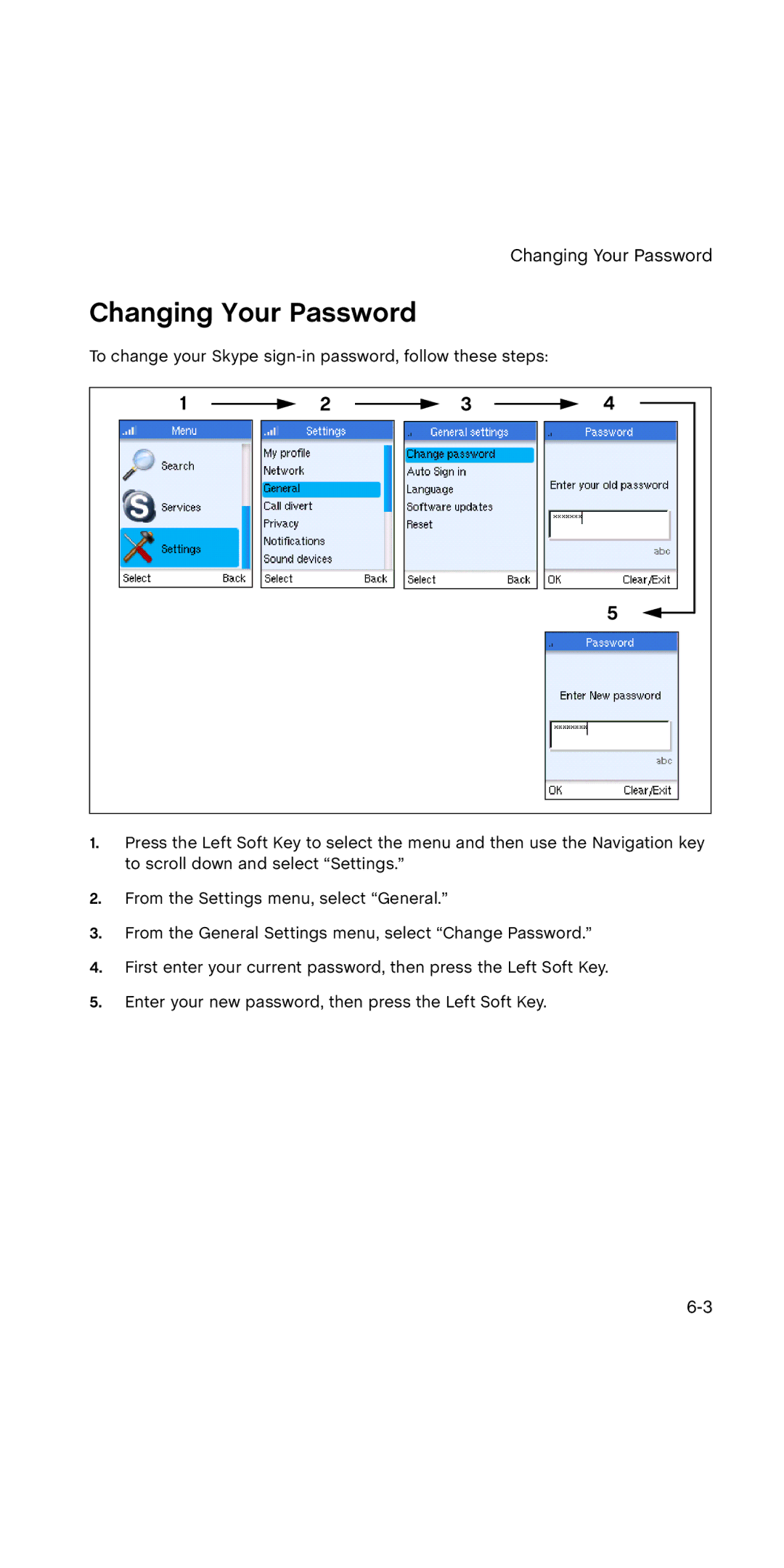 SMC Networks WSKP100 manual Changing Your Password 