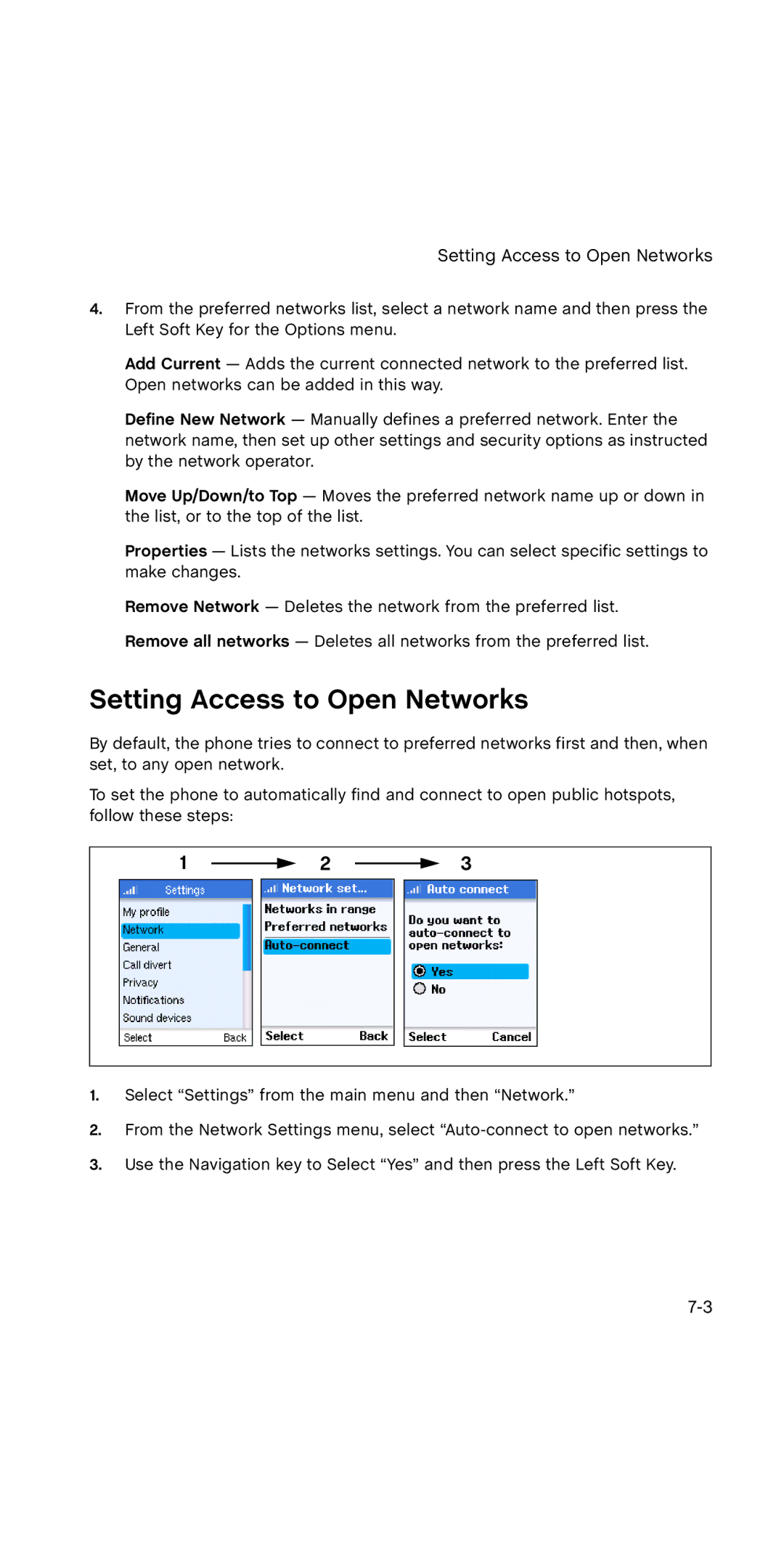 SMC Networks WSKP100 manual Setting Access to Open Networks 