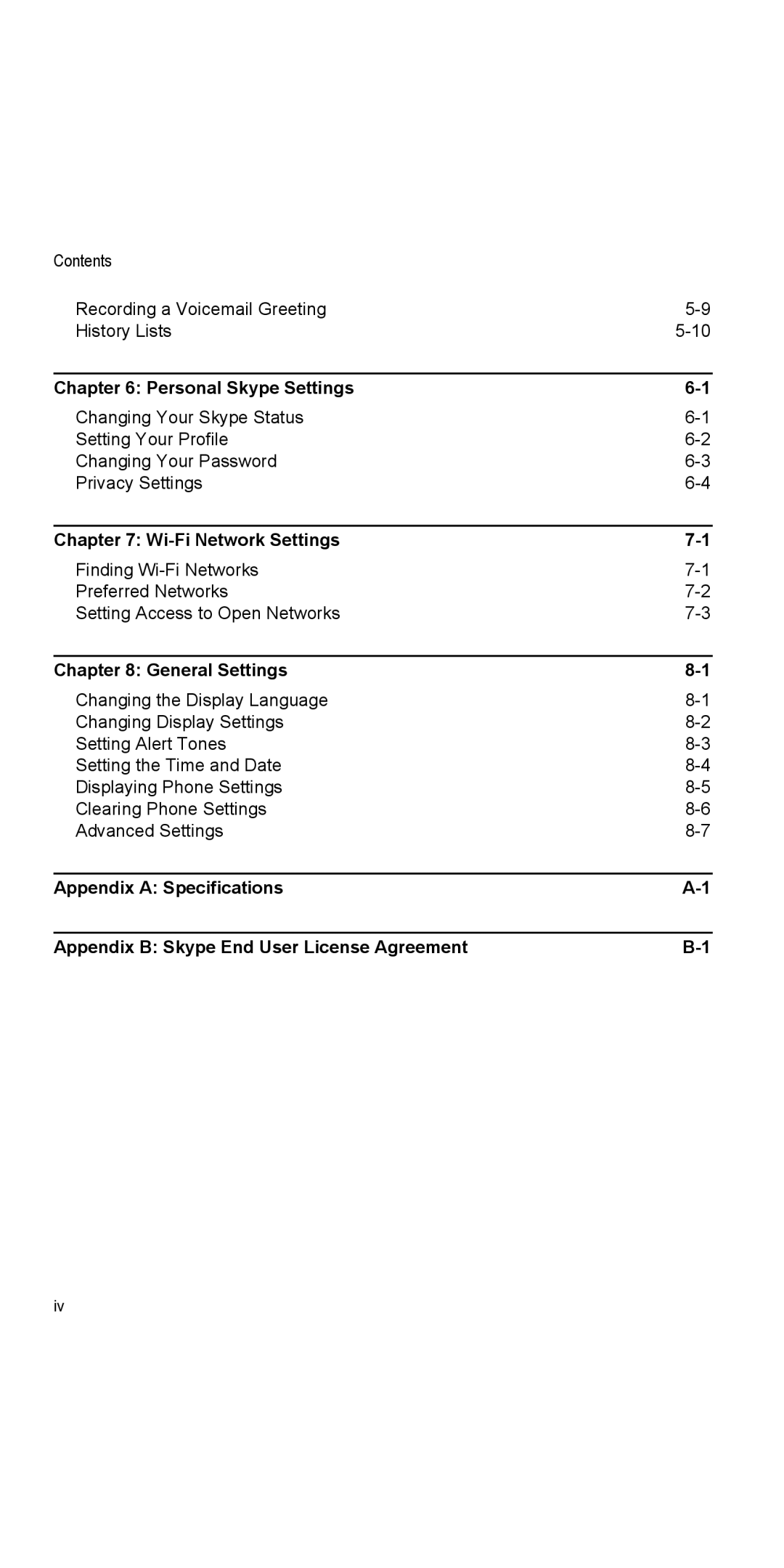 SMC Networks WSKP100 manual Personal Skype Settings 