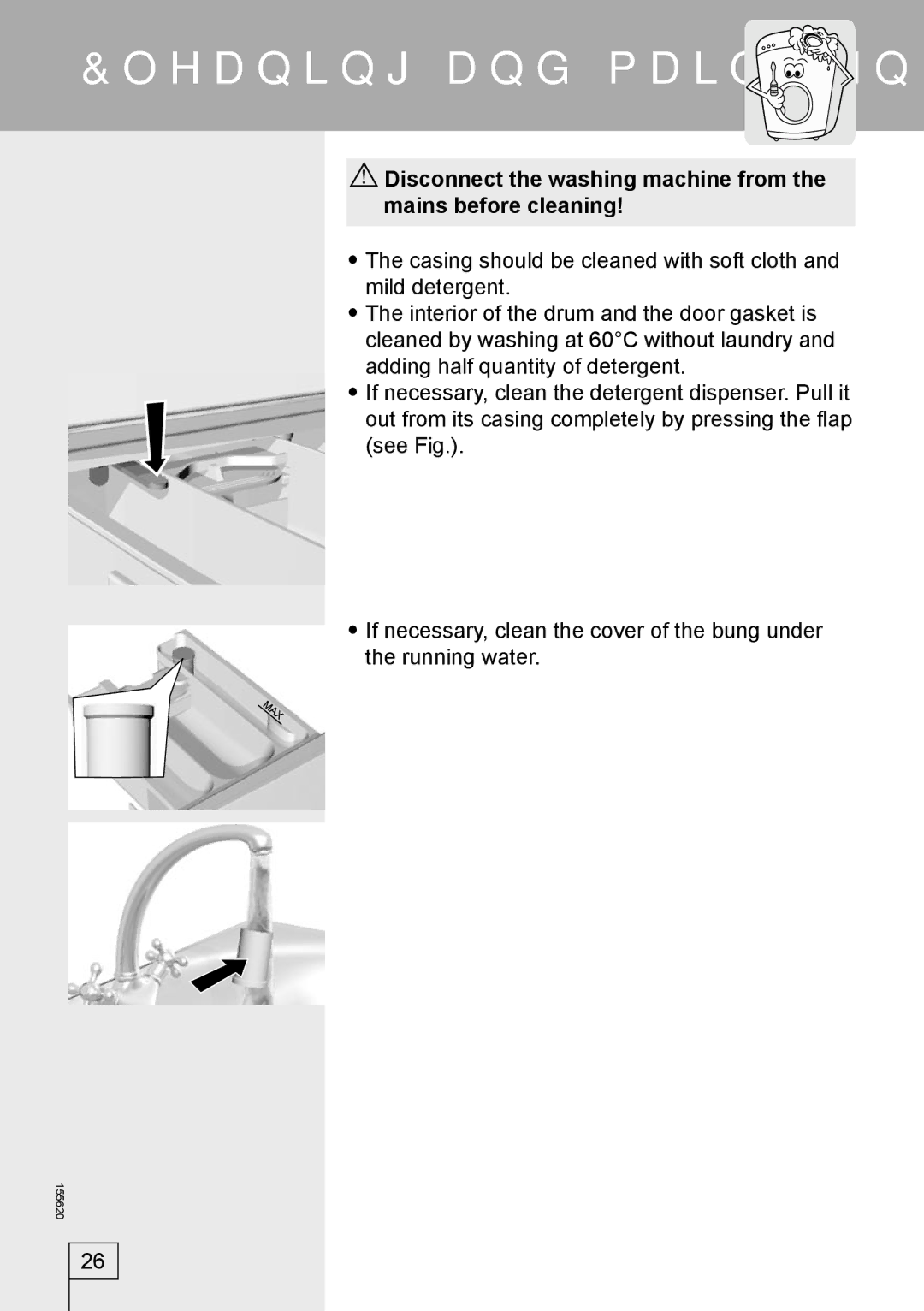 Smeg 155620 manual Cleaning and maintenance 