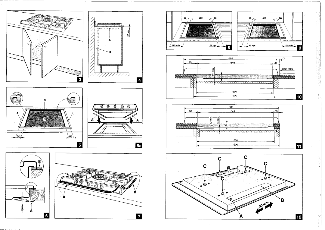 Smeg 3EI375N, 3EI375B/1 manual 