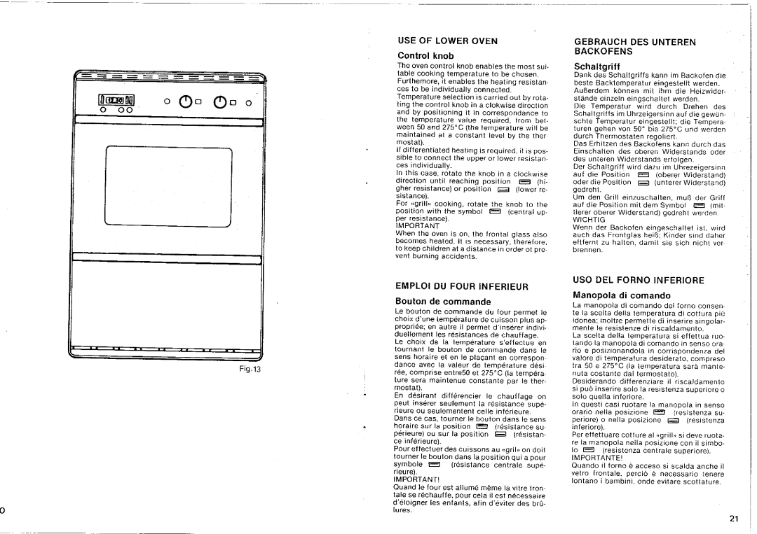 Smeg 7015PA manual 