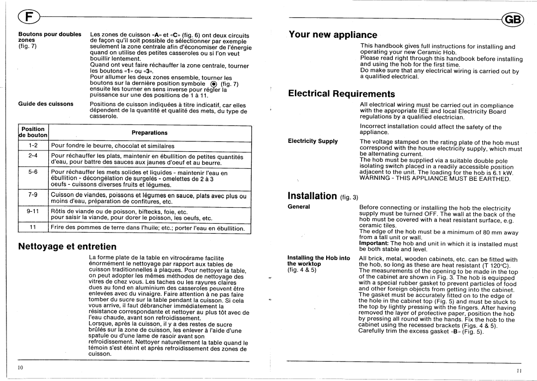 Smeg 38/2C101, 91 477 0922, 38/2C002 manual 