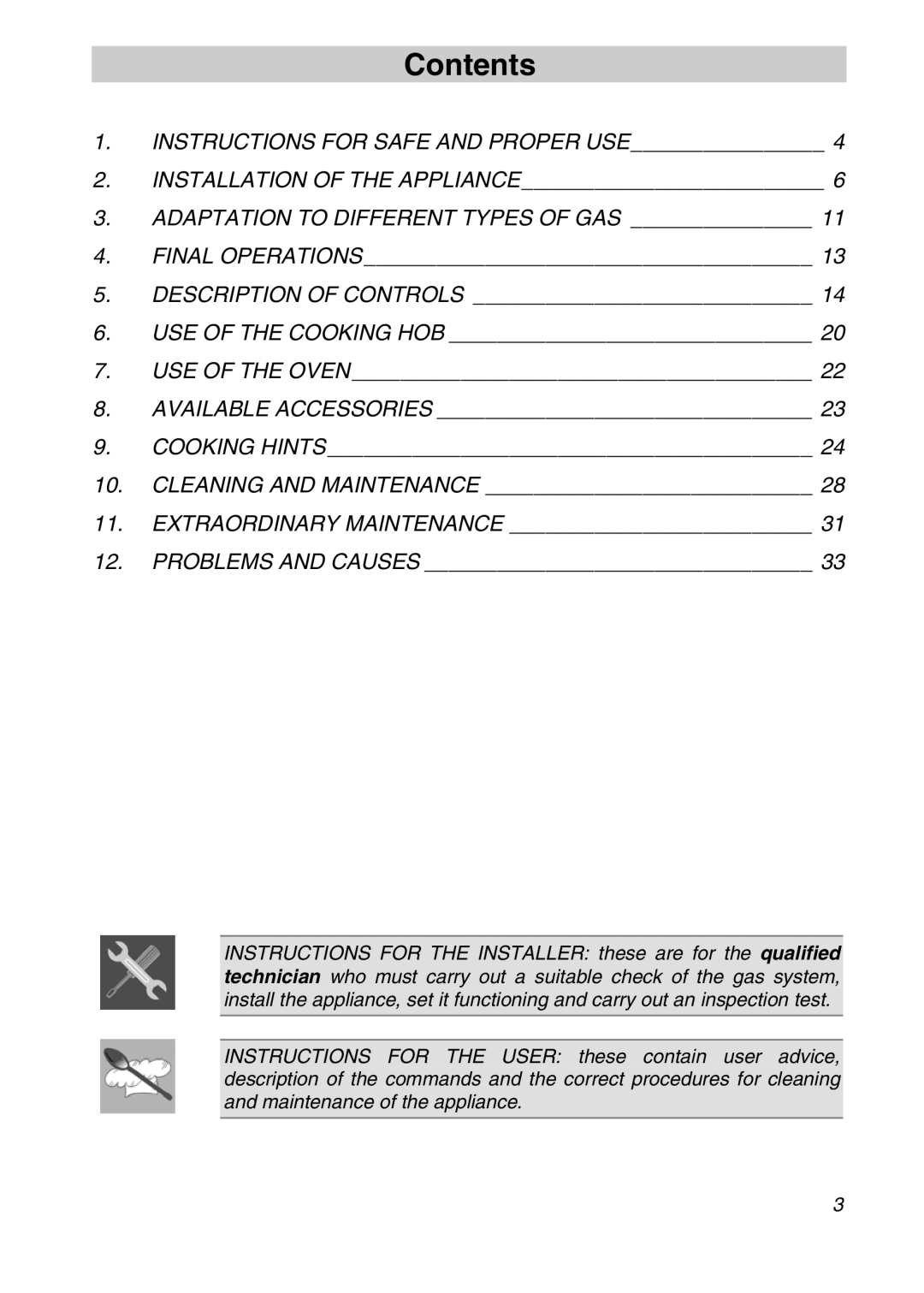 Smeg A11A-5 manual Contents 