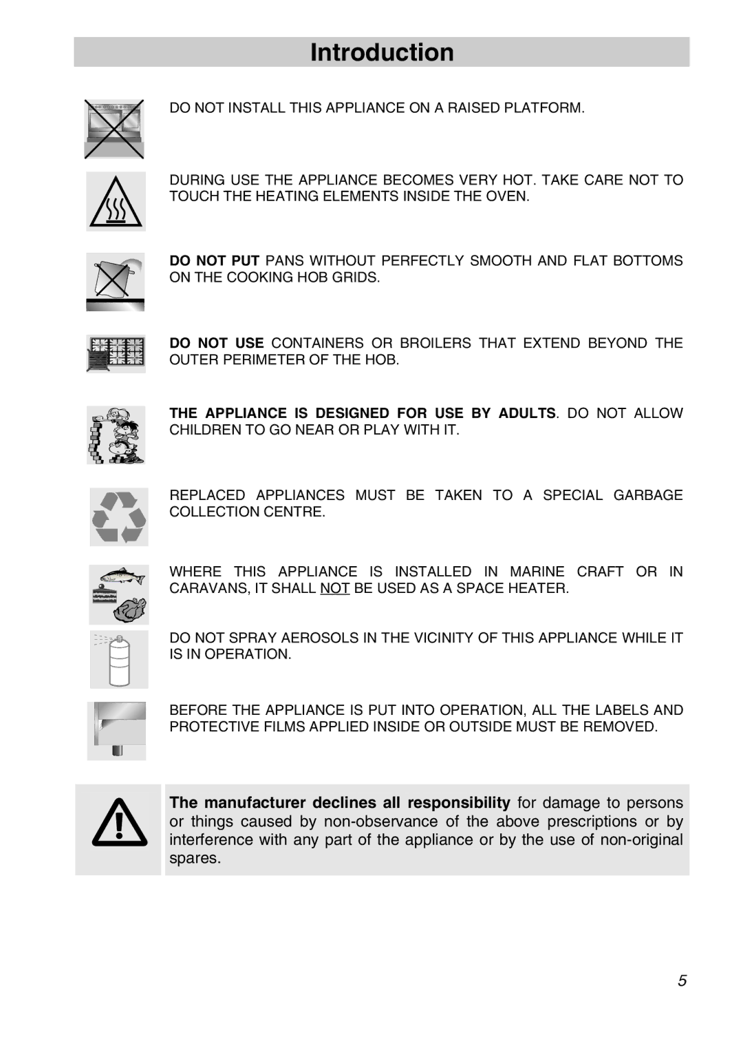 Smeg A21X-6 manual Introduction 