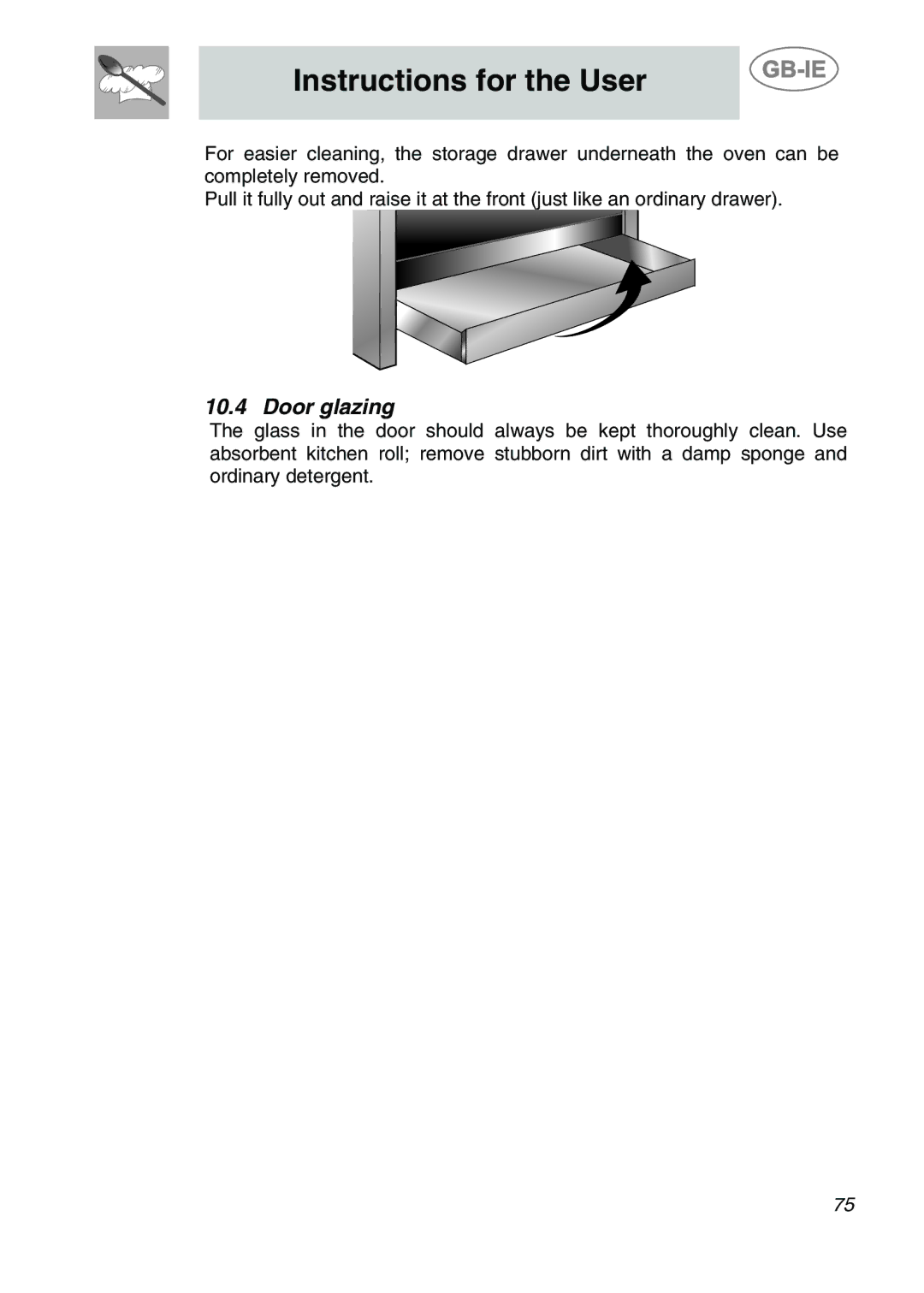 Smeg A2PY-6 manual Door glazing 