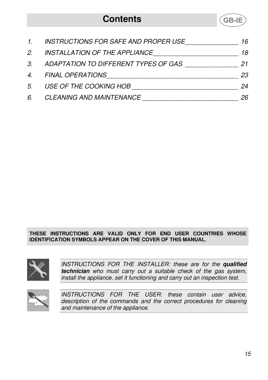 Smeg A21H7D2AA, A36A6PXAA, A30E6FXAA manual Contents 