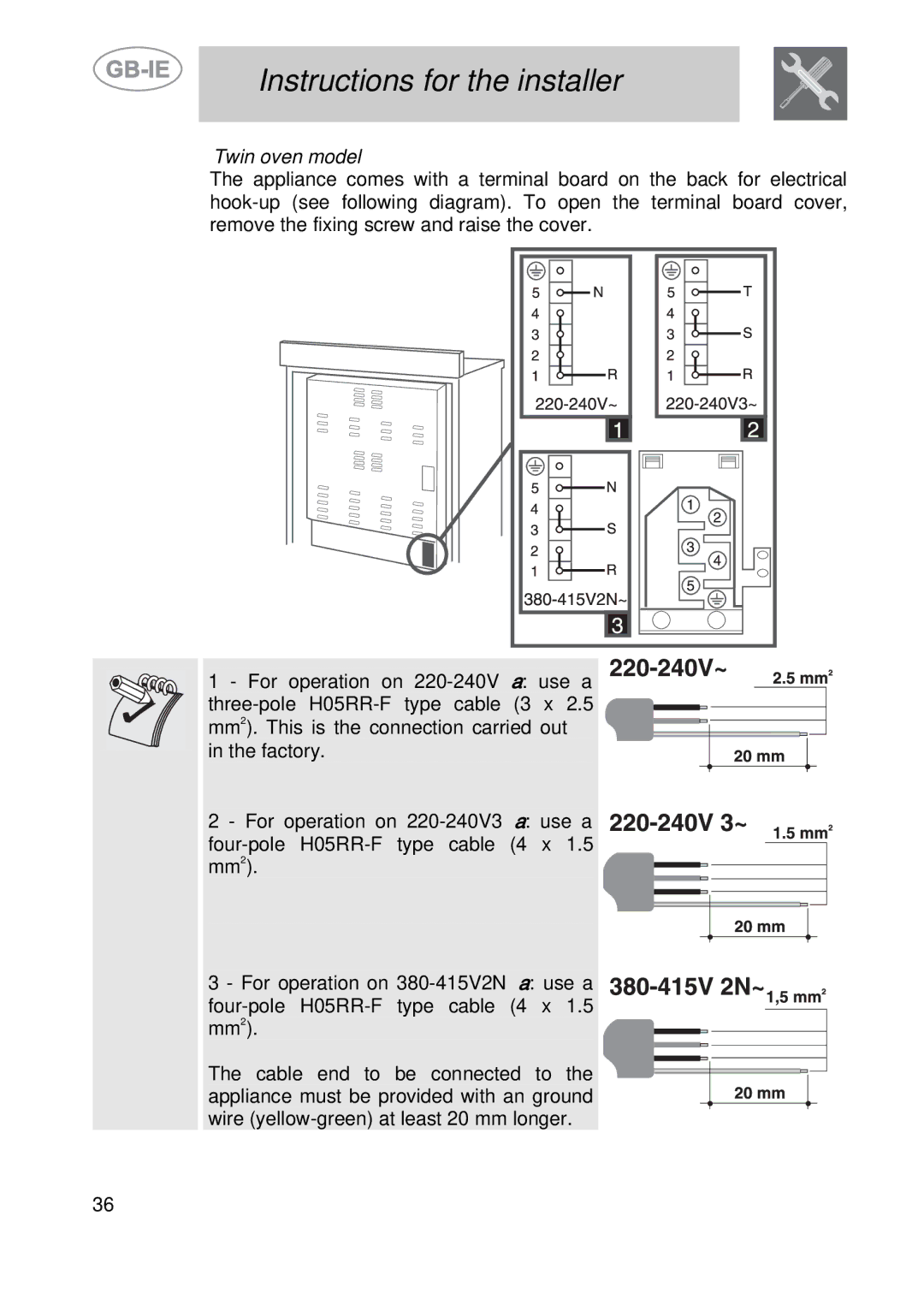 Smeg A42A-5, A42-2, A42A-2, A42-5 manual Twin oven model 