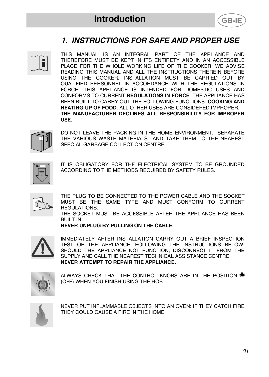 Smeg A42C-2, A42C-5 manual Introduction, Instructions for Safe and Proper USE 