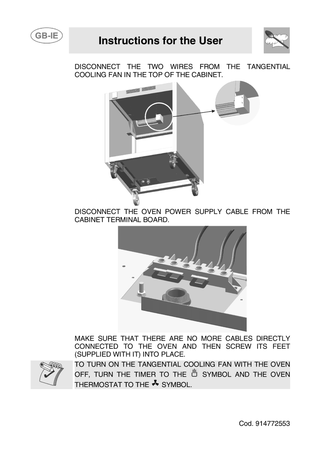 Smeg ALFA 31XHT instruction manual Cod 