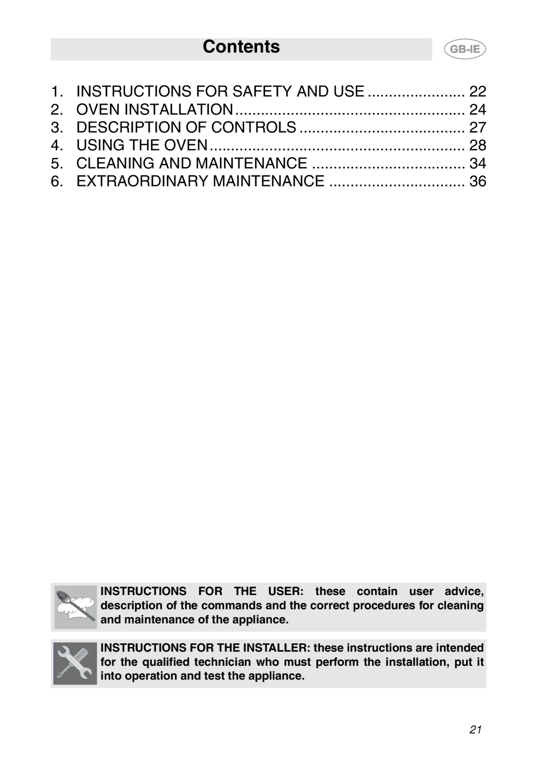 Smeg ALFA141VE, ALFA141XE manual Contents 