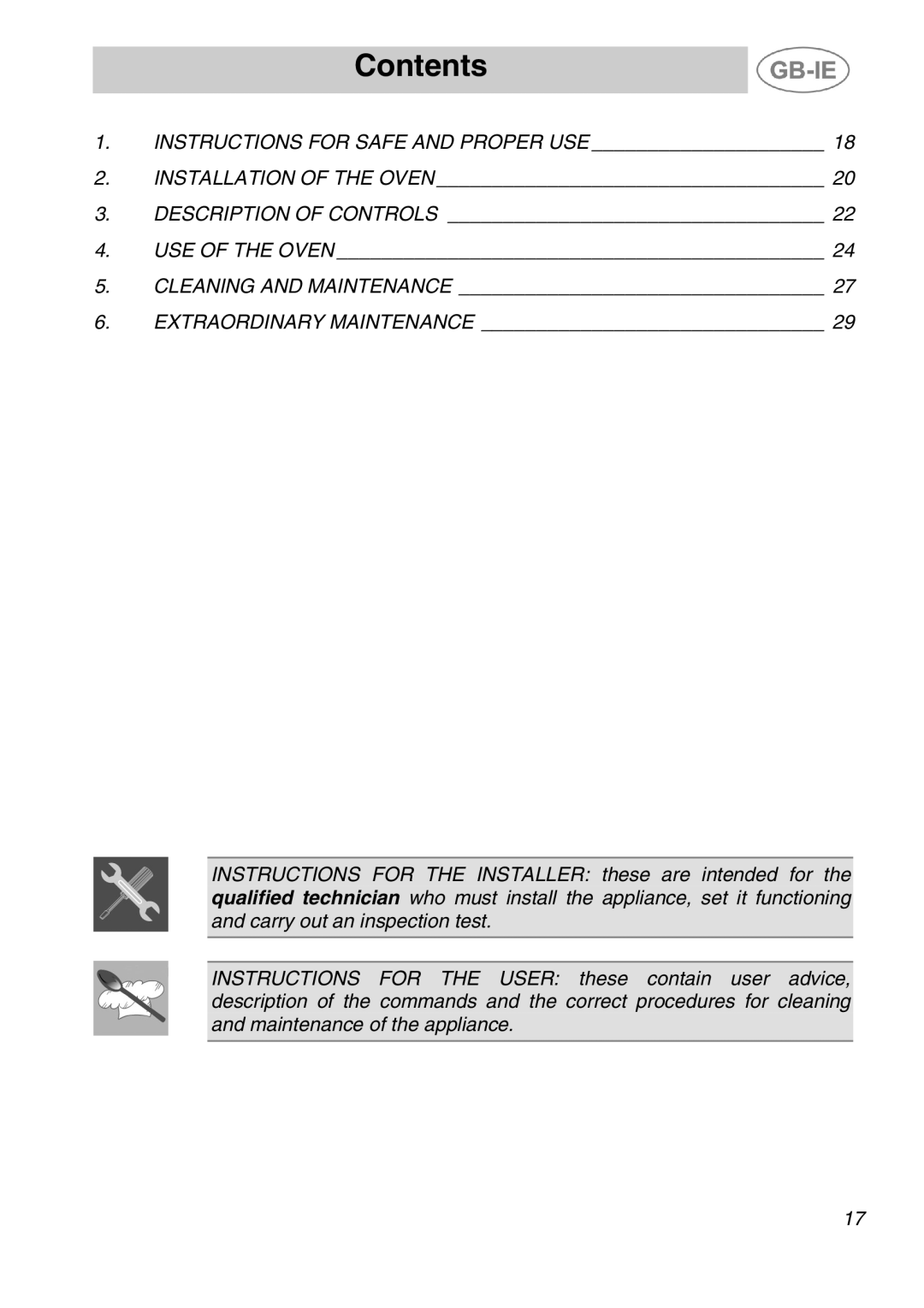 Smeg ALFA200X manual Contents 