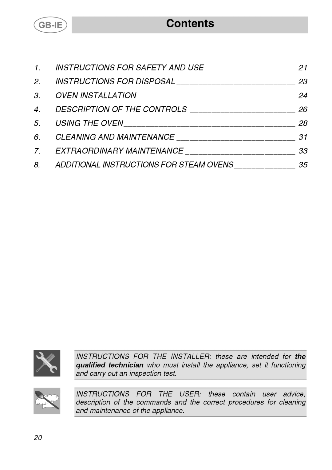 Smeg ALFA41B, ALFA41DA, ALFA41AM, ALFA31DA manual Contents 