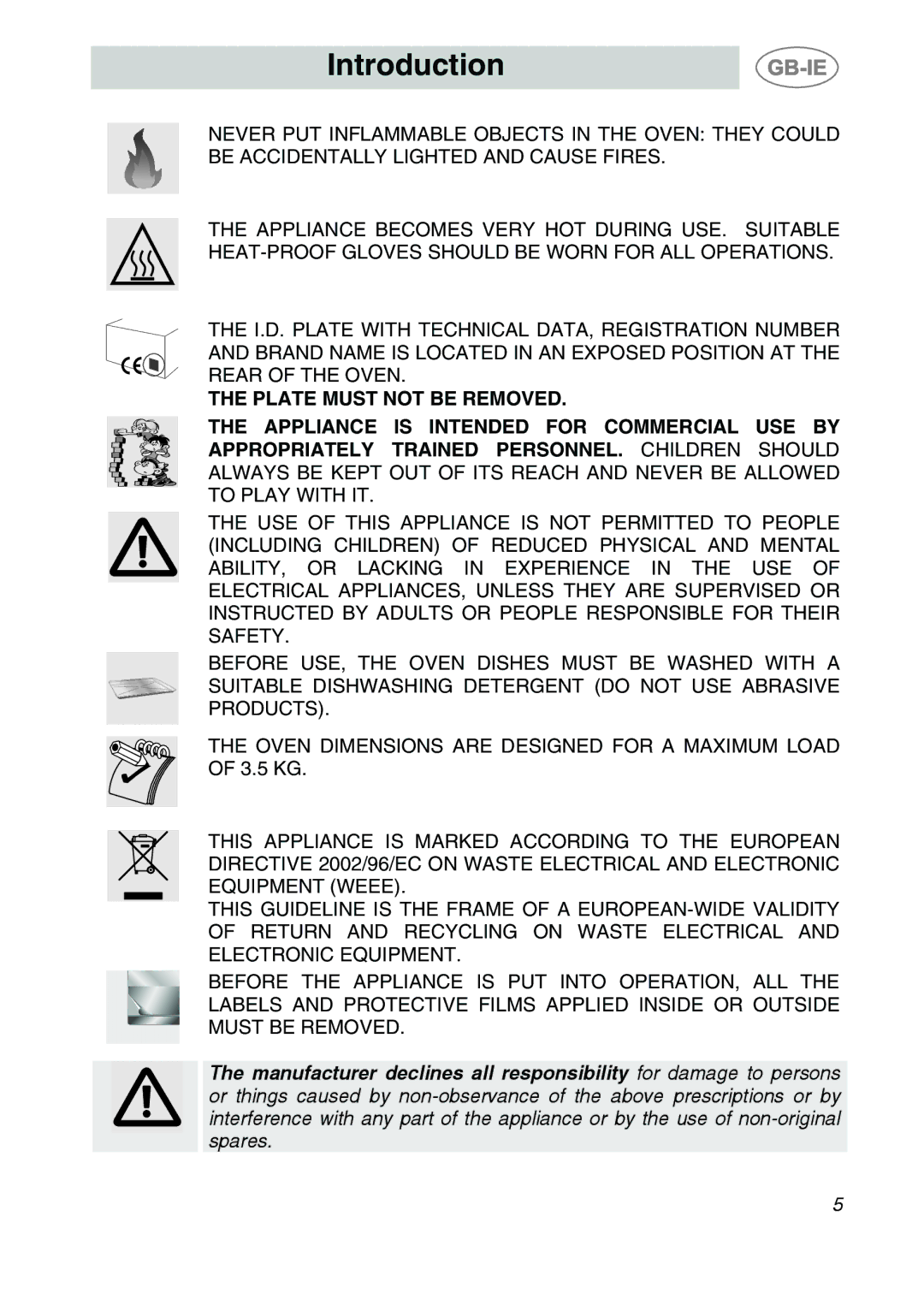 Smeg ALFA41UK manual Introduction 