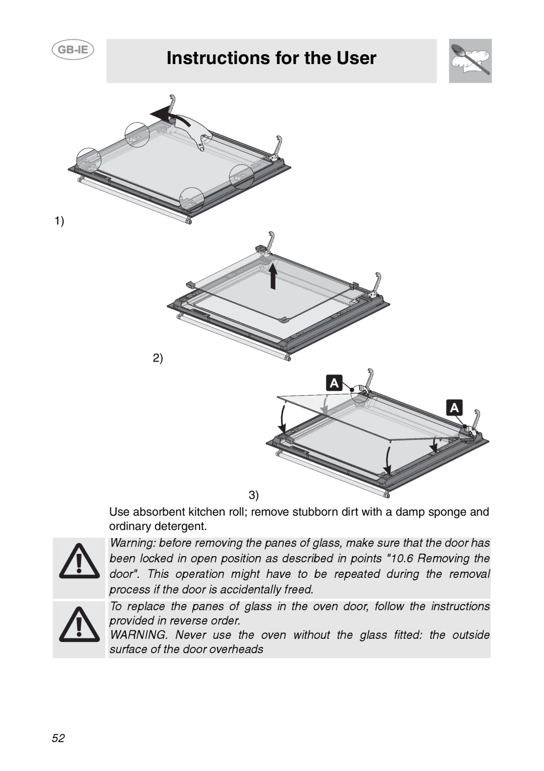 Smeg AP361MFX, AP361MFN, AP361MFEB manual Instructions for the User 