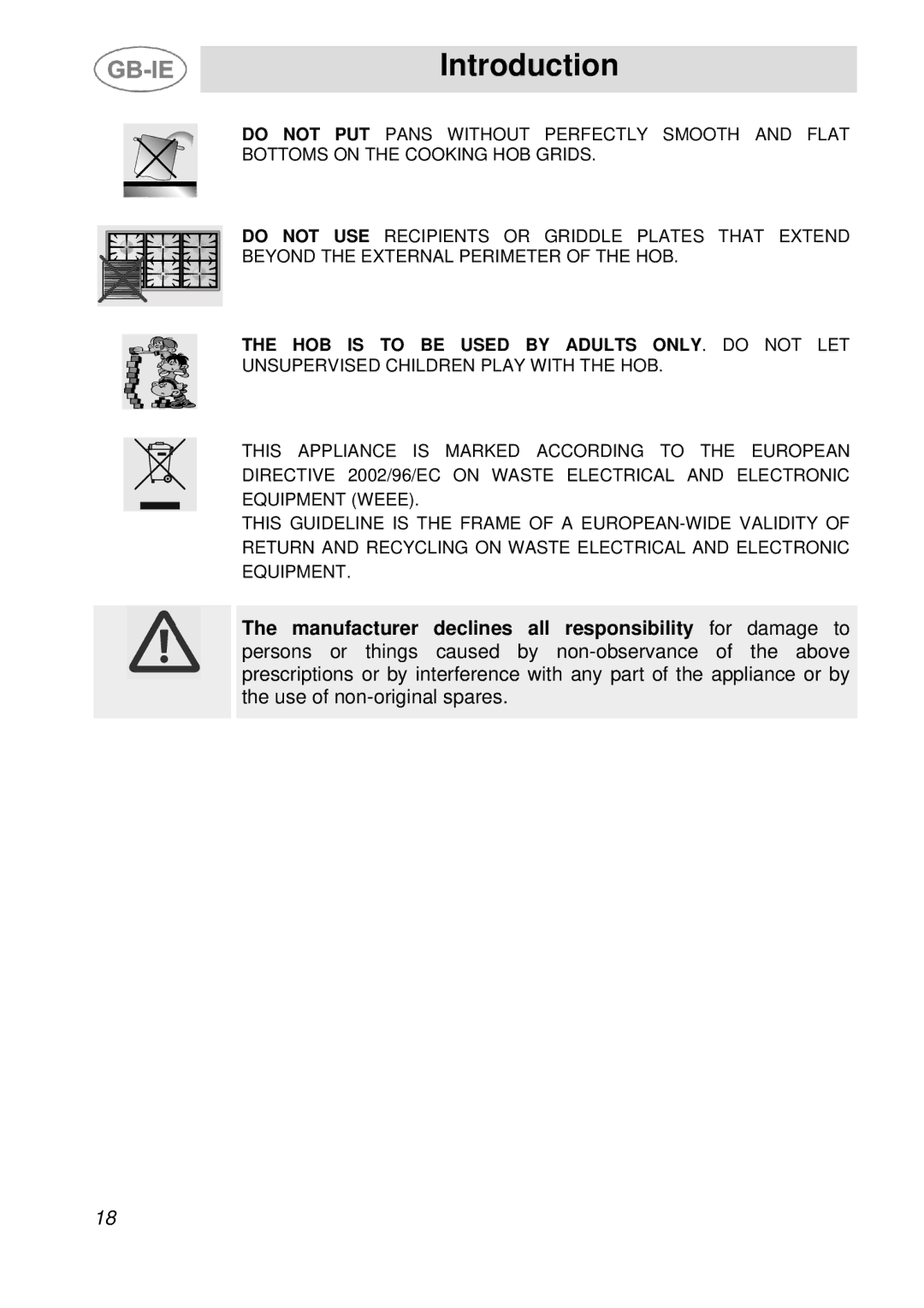 Smeg AS21T76F manual Introduction 