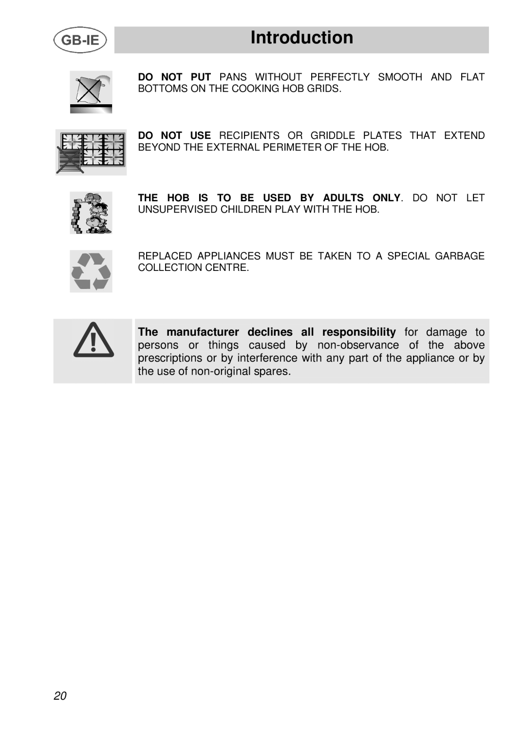 Smeg AS28I96L manual Introduction 