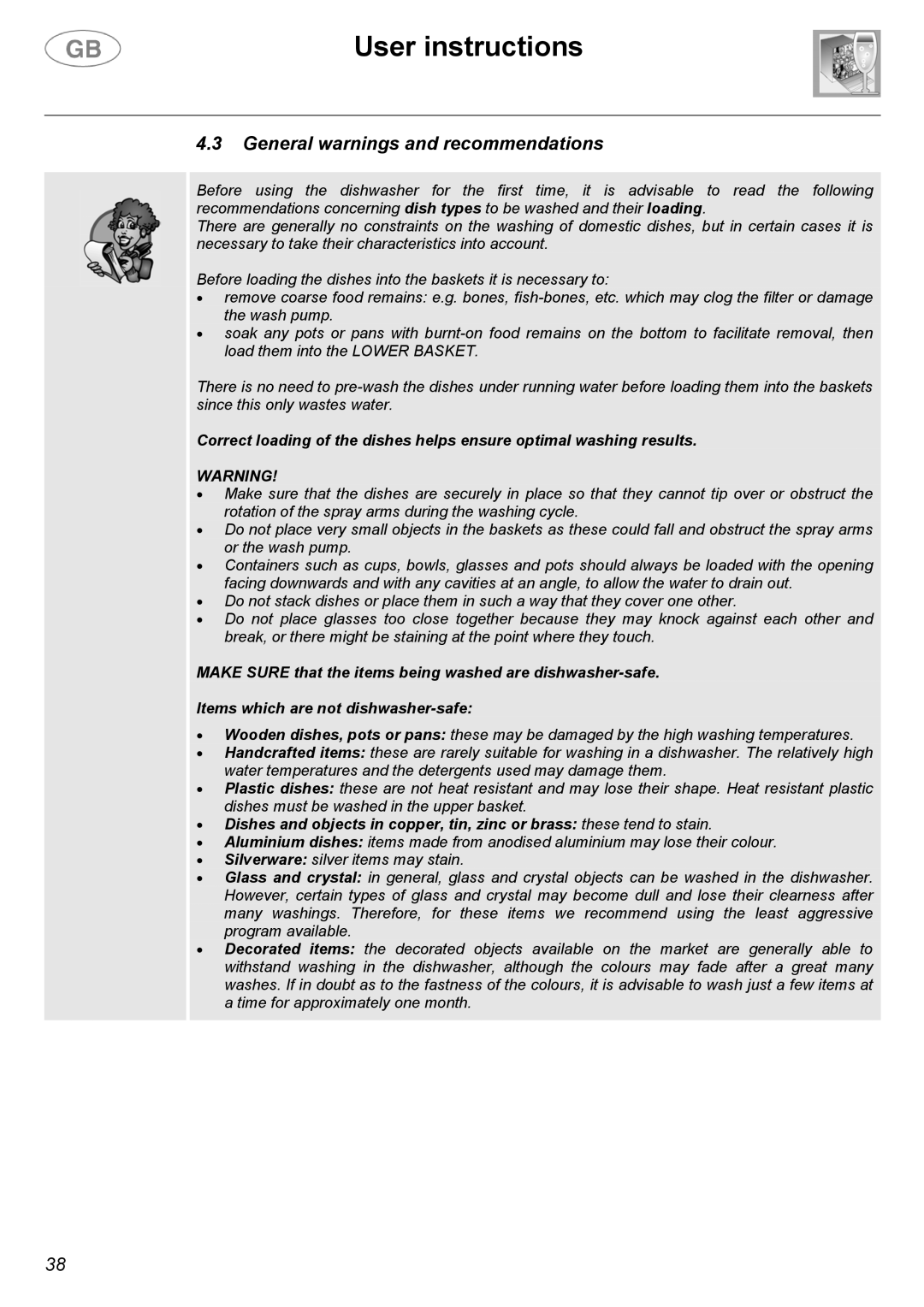 Smeg CA01-1 instruction manual General warnings and recommendations 