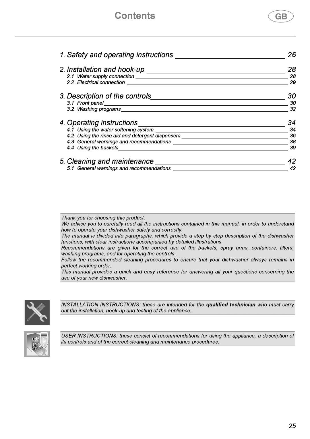 Smeg CA01-1 instruction manual Contents 