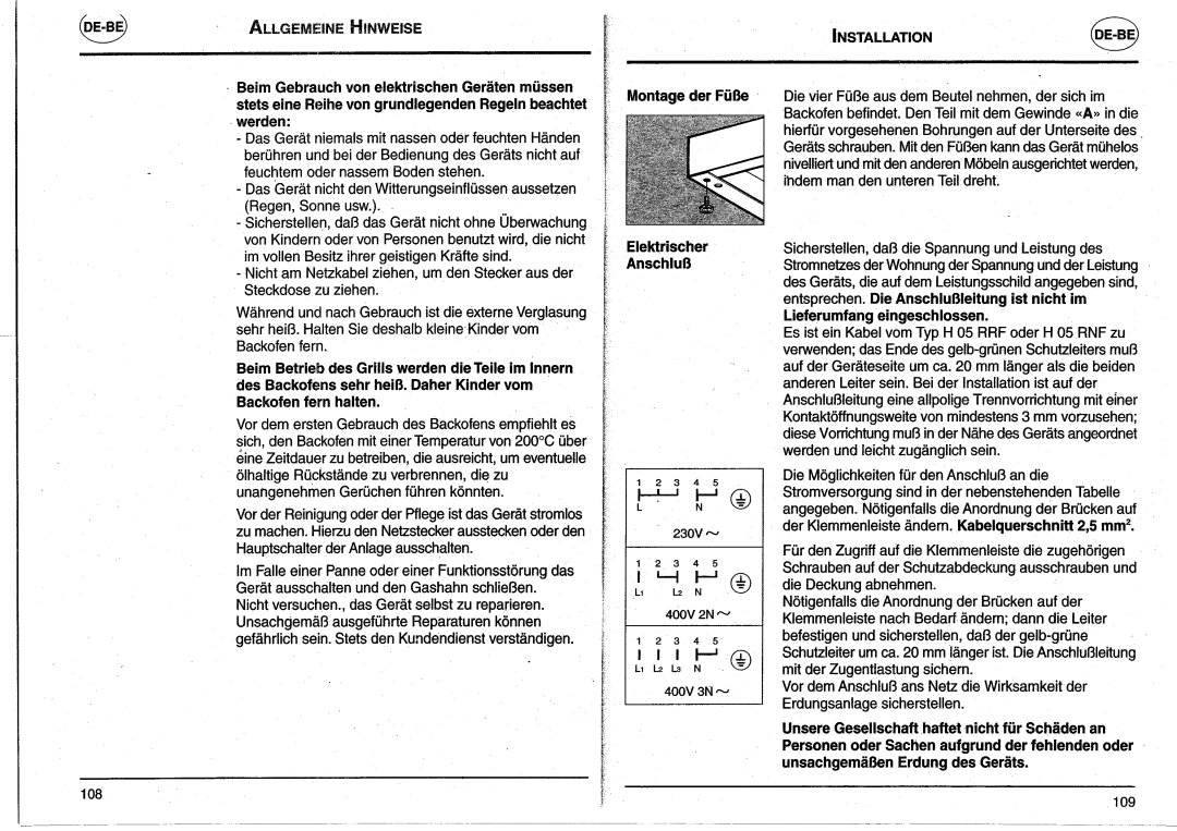 Smeg CBE66MF manual 