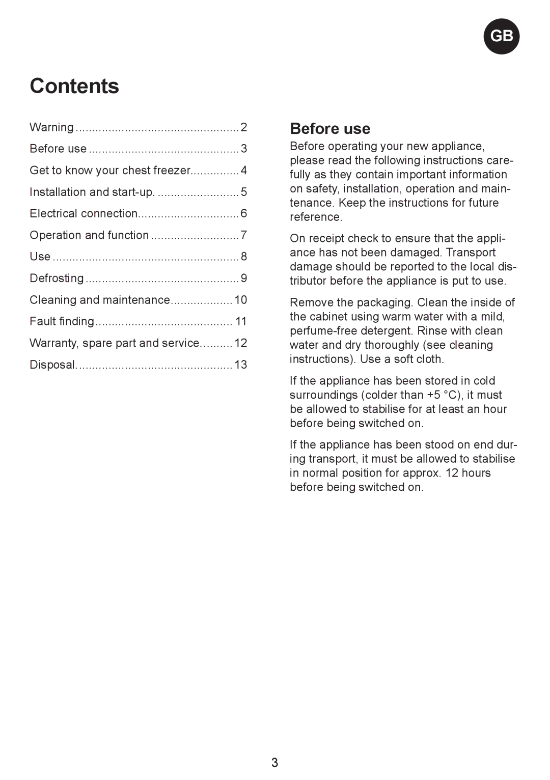 Smeg CH400, CH500, CH300 manual Contents 