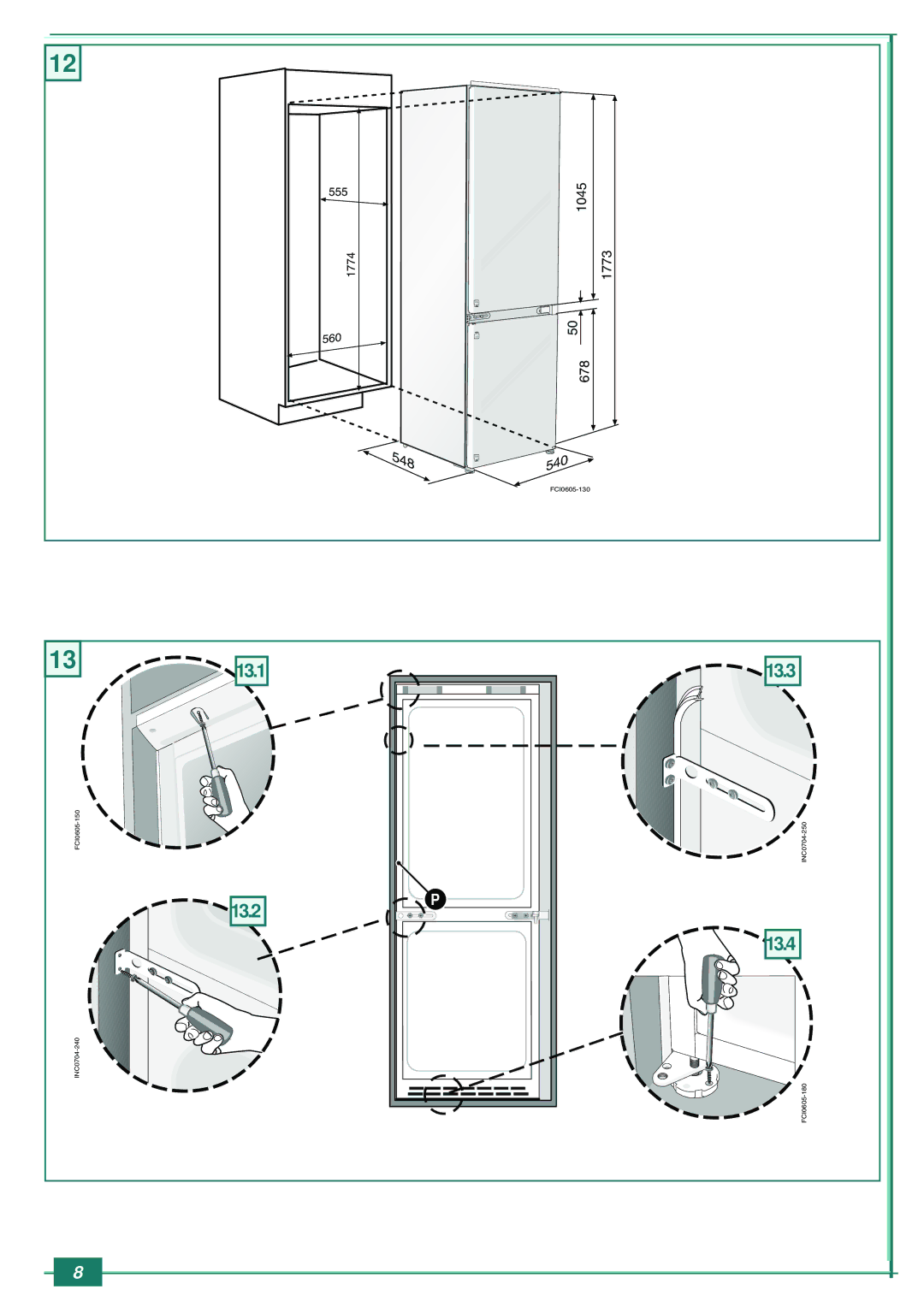 Smeg CR305B1 manual 13.1 13.3 