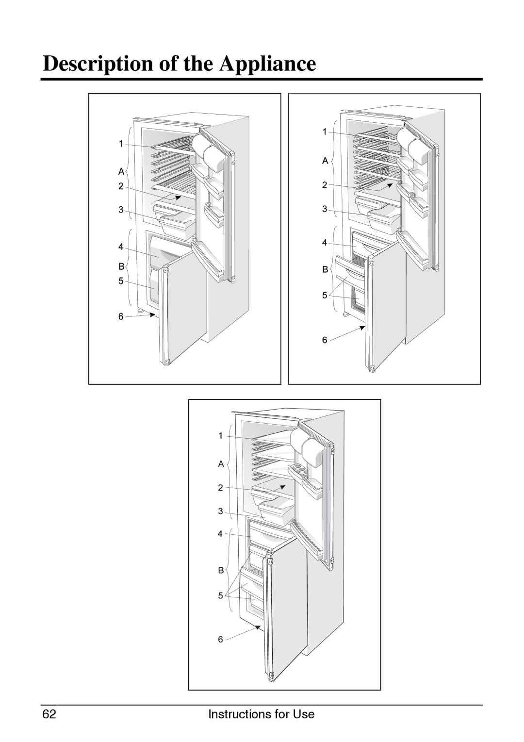 Smeg CR320A manual Description of the Appliance 