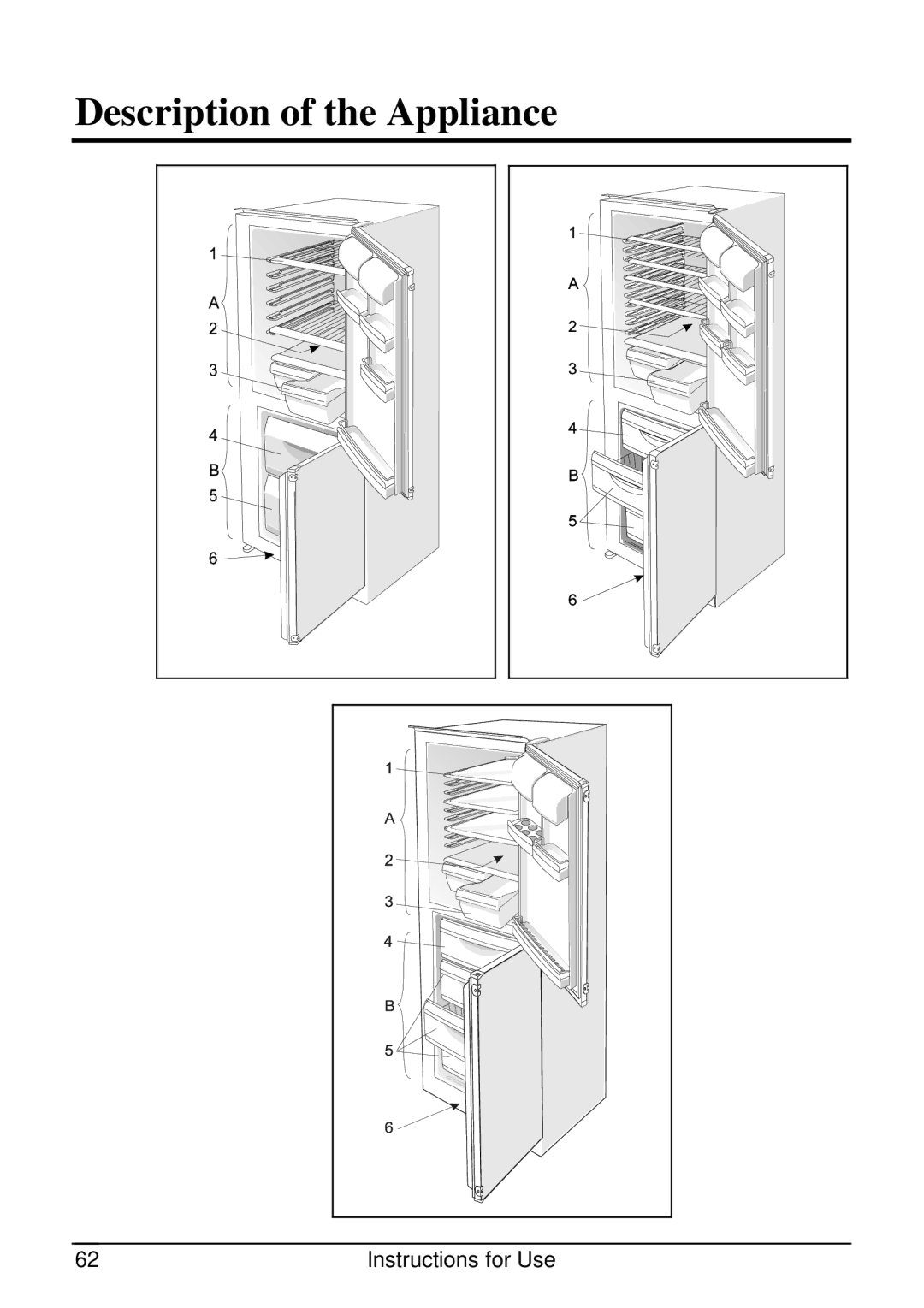 Smeg CR320ASX manual Description of the Appliance 