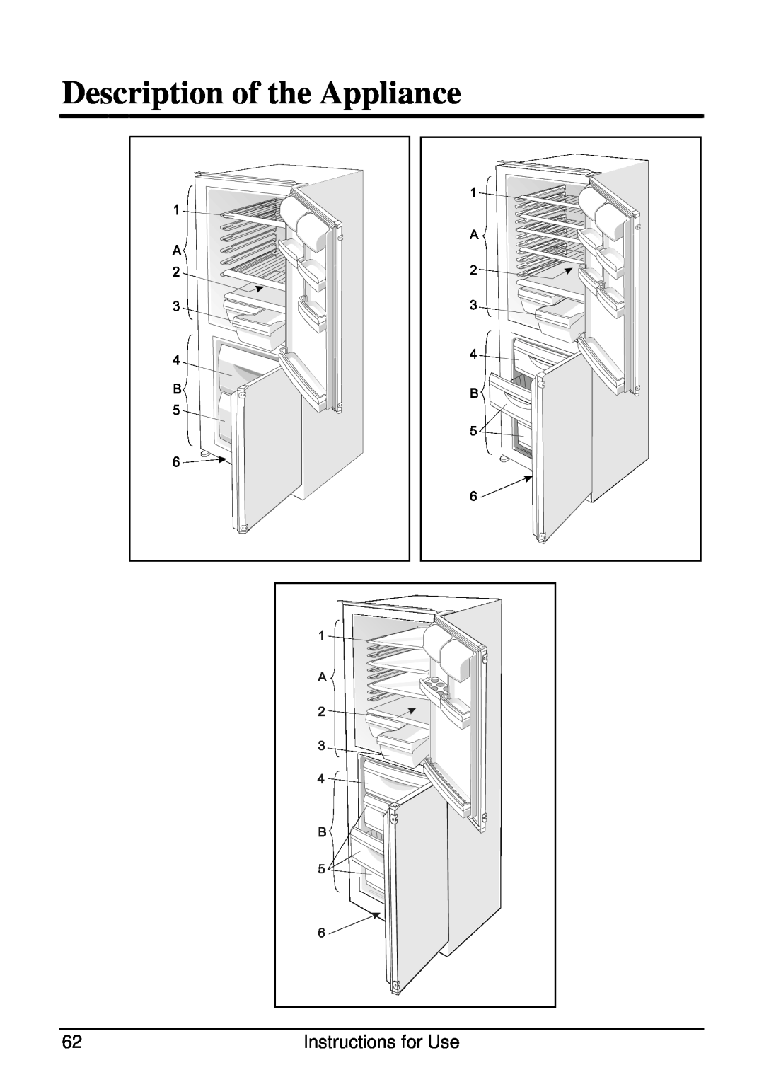 Smeg CR320ASX manual Description of the Appliance, Instructions for Use 