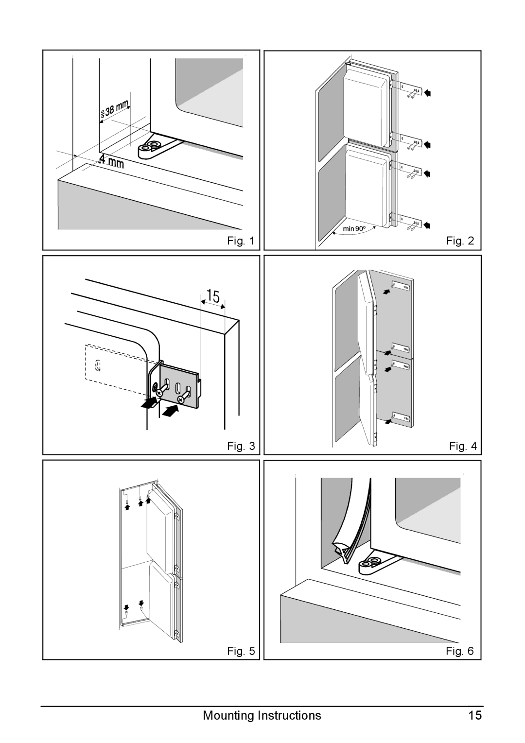 Smeg CR321A manual Mounting Instructions 