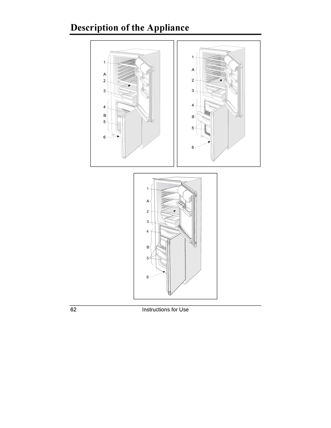 Smeg CR321A manual Description of the Appliance 