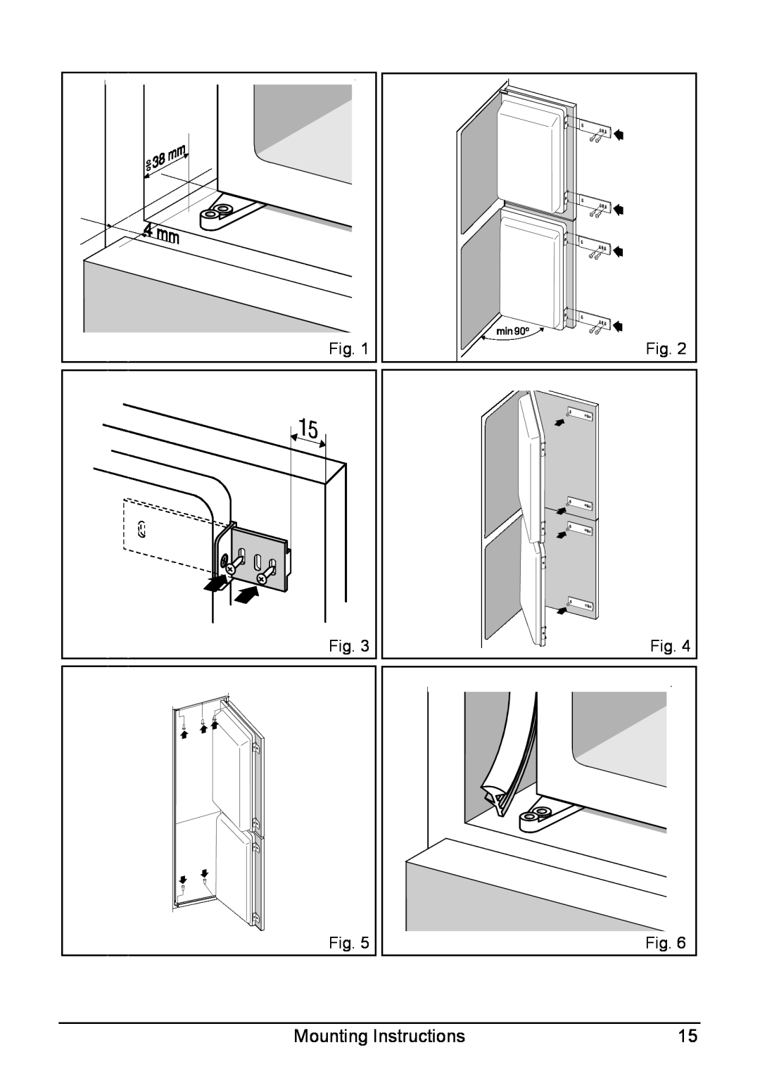 Smeg CR321A manual Mounting Instructions 