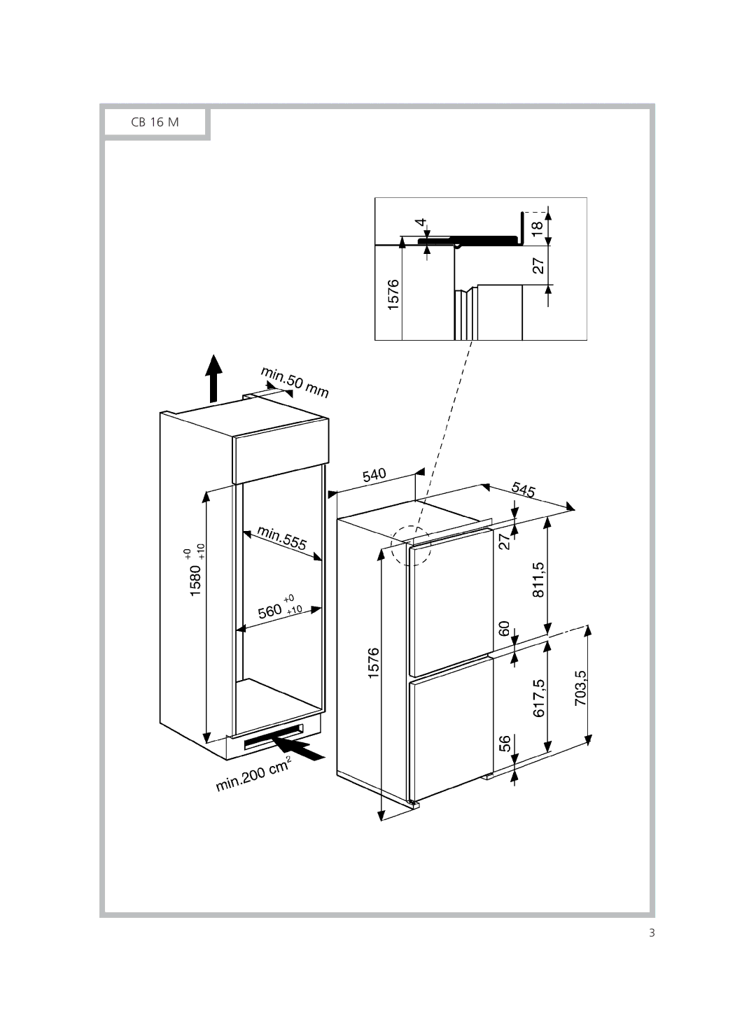 Smeg CR324A manual CB 16 M 