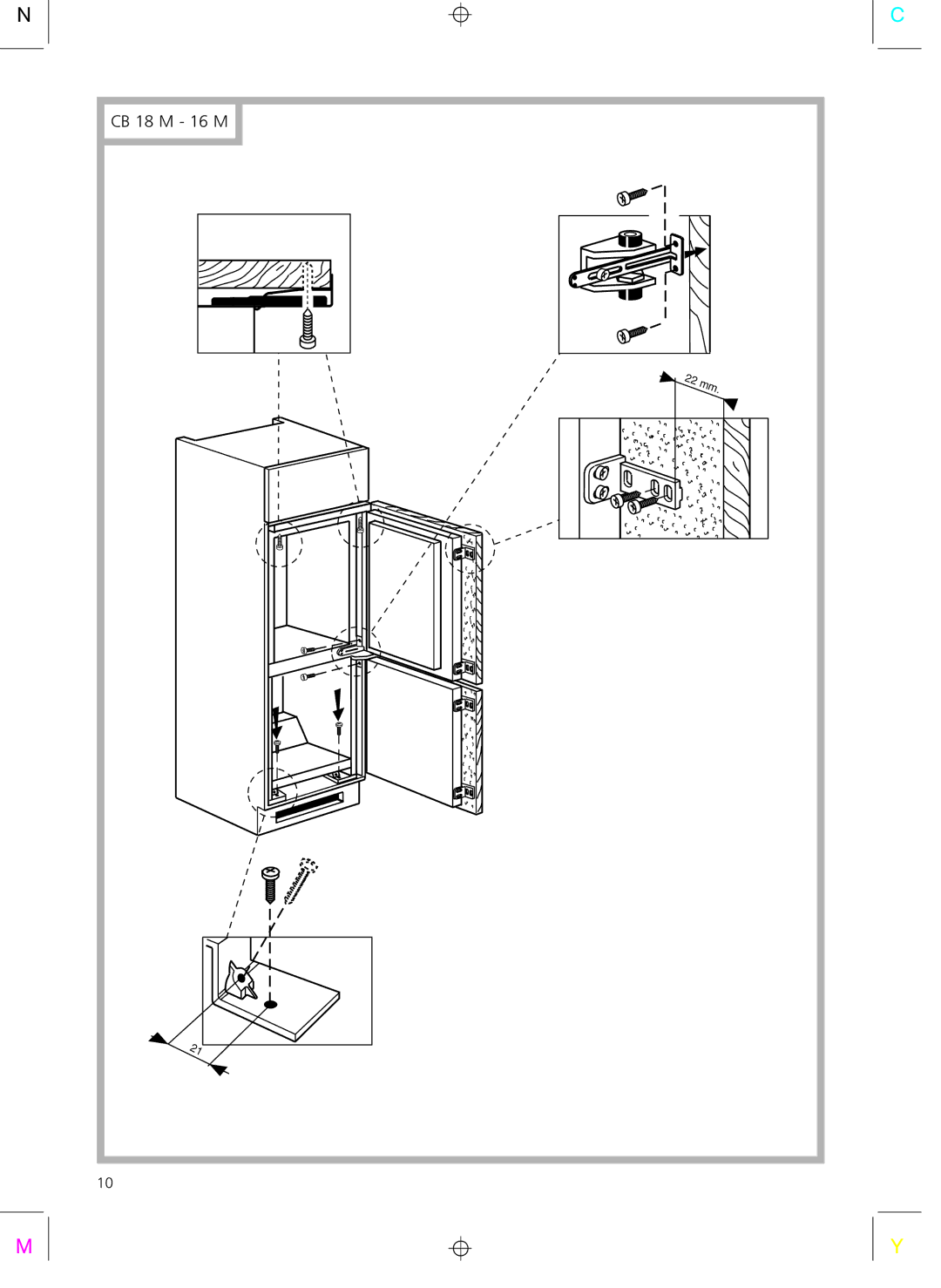 Smeg CR325A installation instructions CB 18 M 16 M 