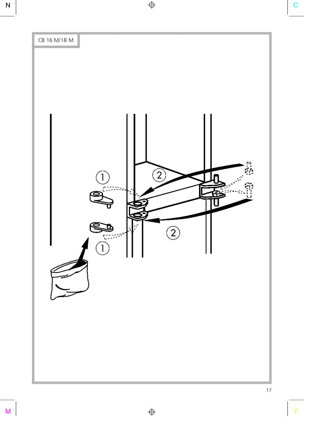 Smeg CR325A installation instructions CB 16 M/18 M 