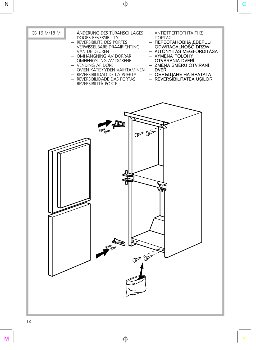 Smeg CR325A installation instructions Doors Reversibility 