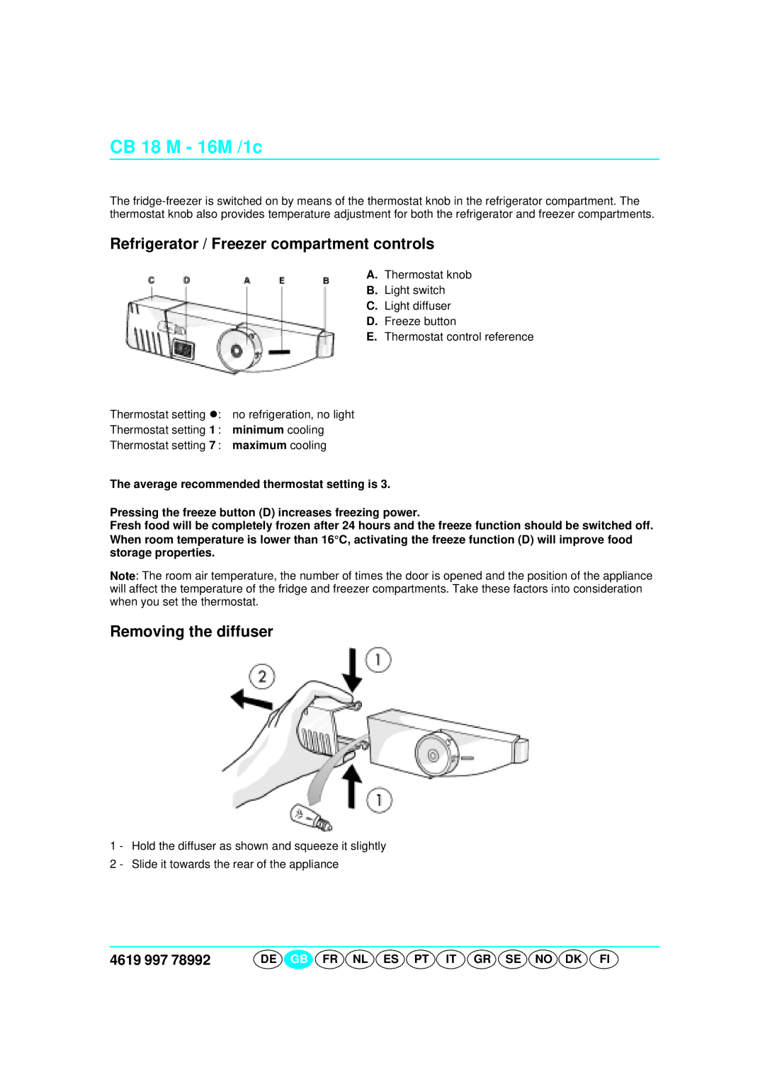 Smeg CR325A installation instructions CB 18 M 16M /1c 