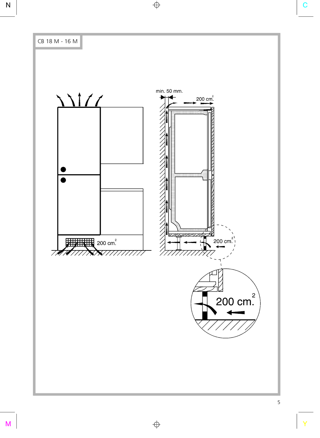 Smeg CR325A installation instructions CB 18 M 16 M 