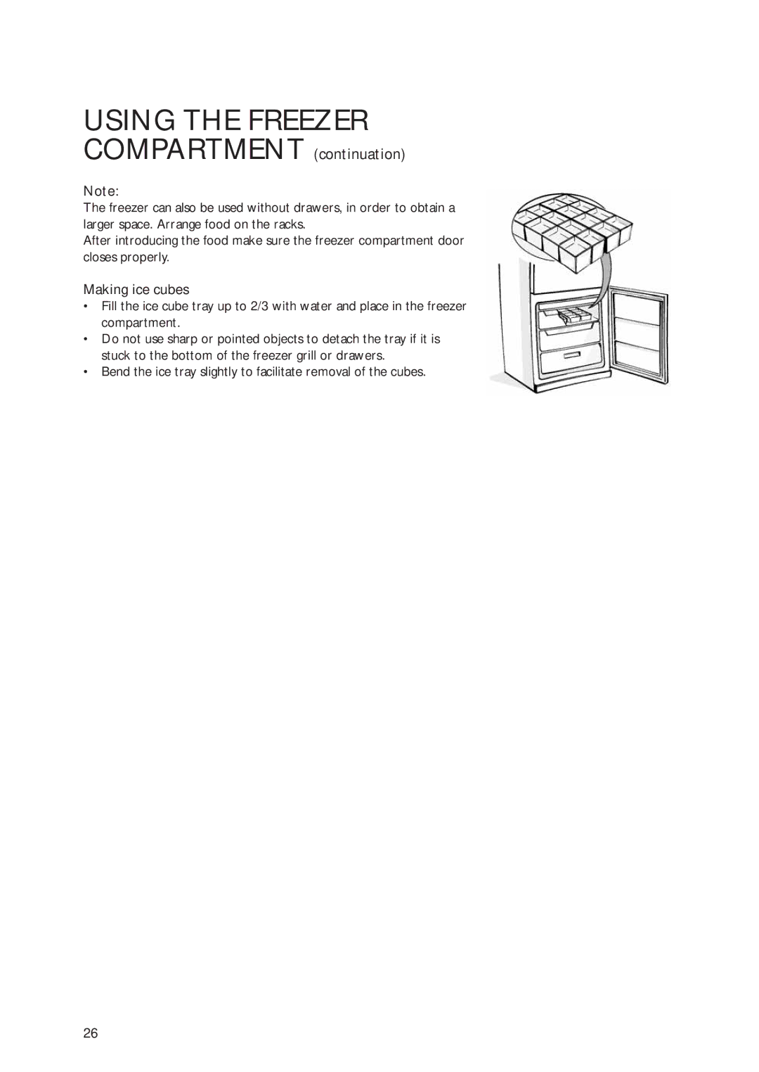 Smeg CR325ANF manual Making ice cubes 