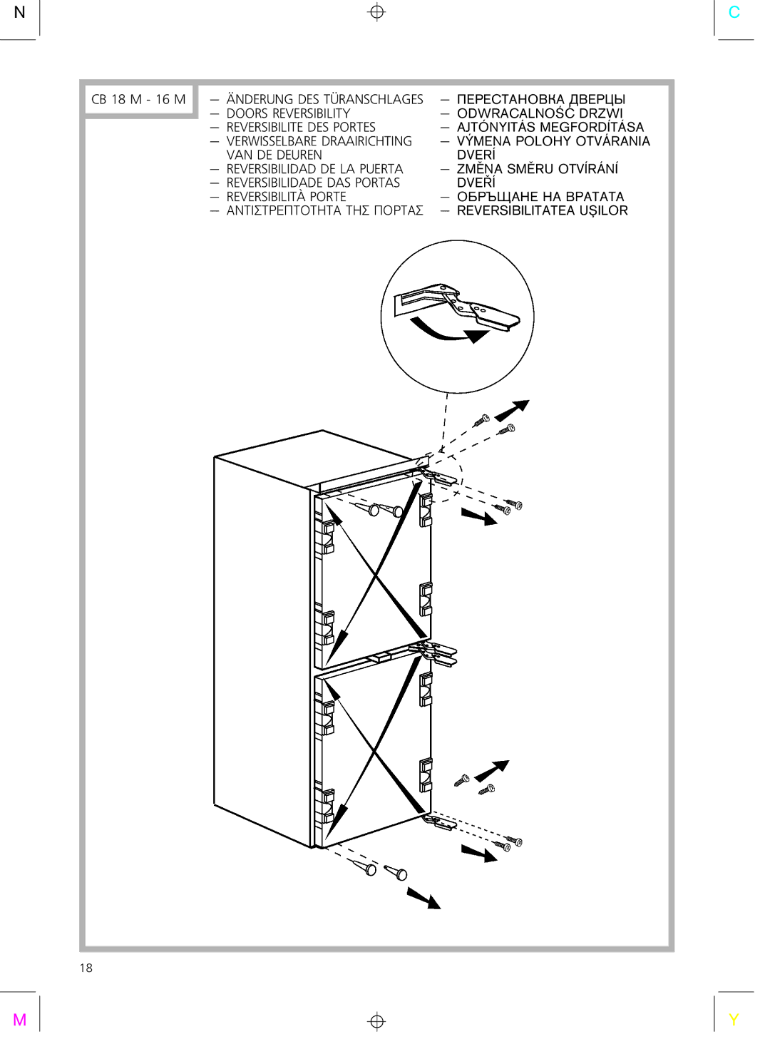 Smeg CR326AP installation instructions Doors Reversibility 