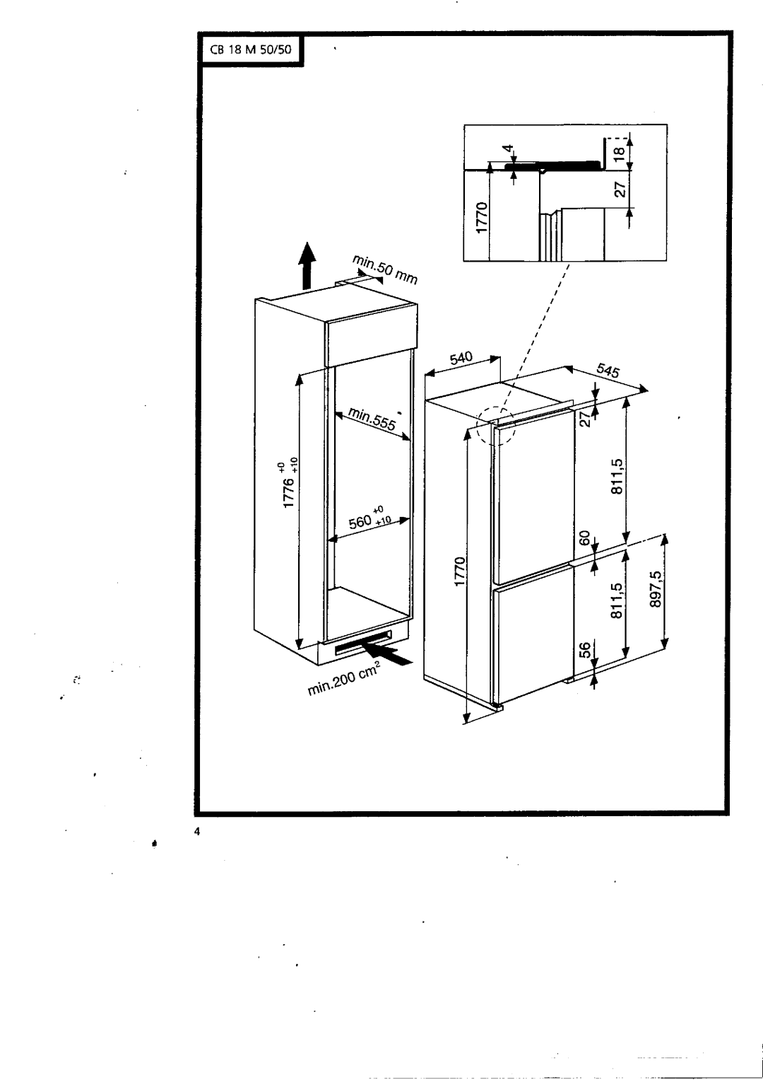 Smeg CR326AP1 manual CB 18 M 50/50 