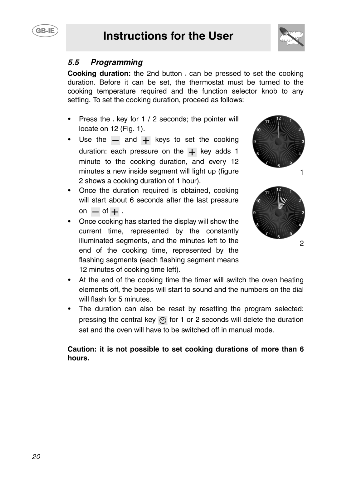 Smeg CS150SA manual Programming 