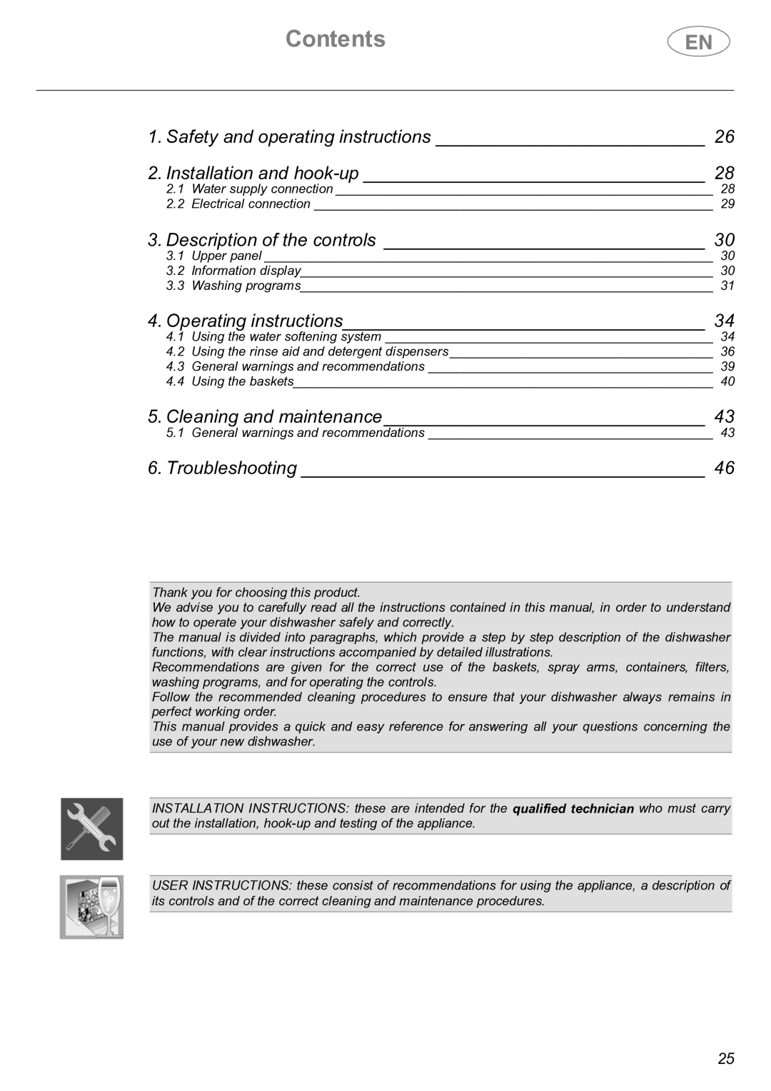 Smeg CSE66-I2 instruction manual Contents 