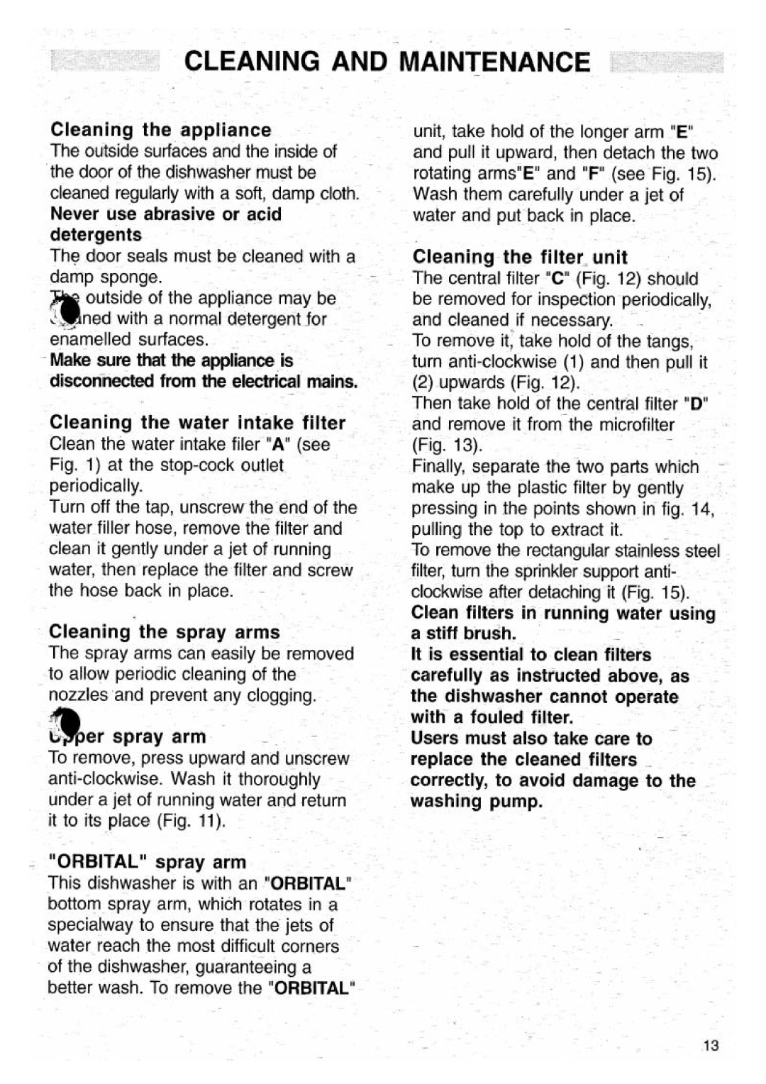 Smeg CSE68X-S1 manual 