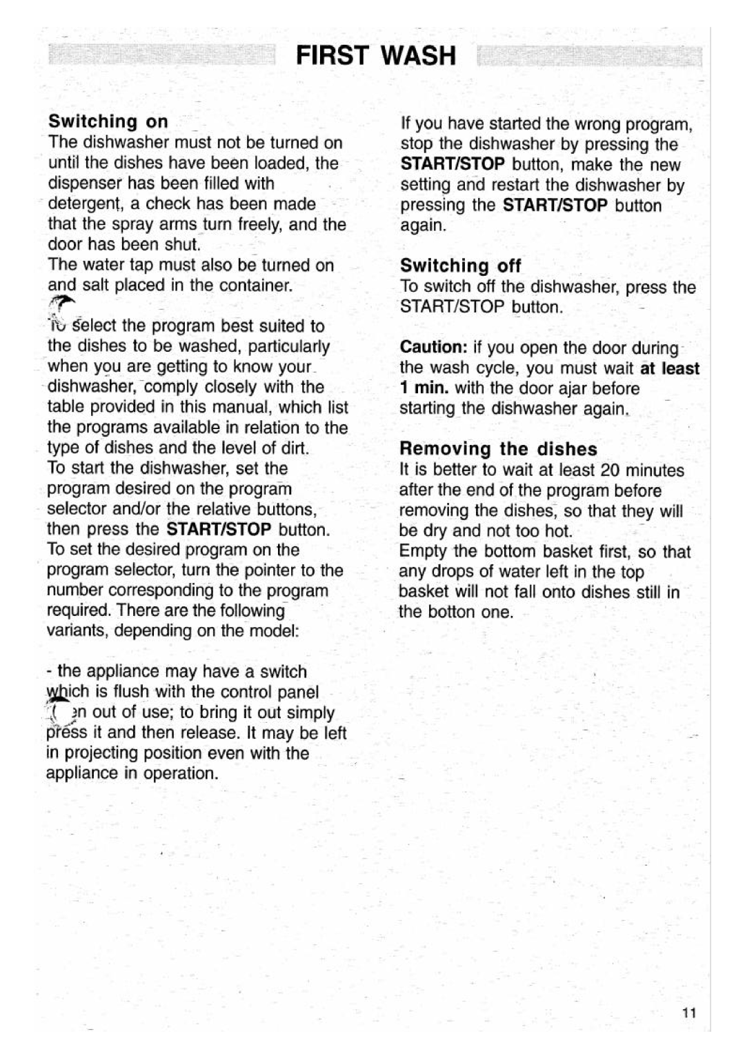 Smeg CSU2001W1, CSU2001W2, CSU2001B2, CSU2001B1, CSU2007B2, CSU2007B1, CSU2001X2 manual 