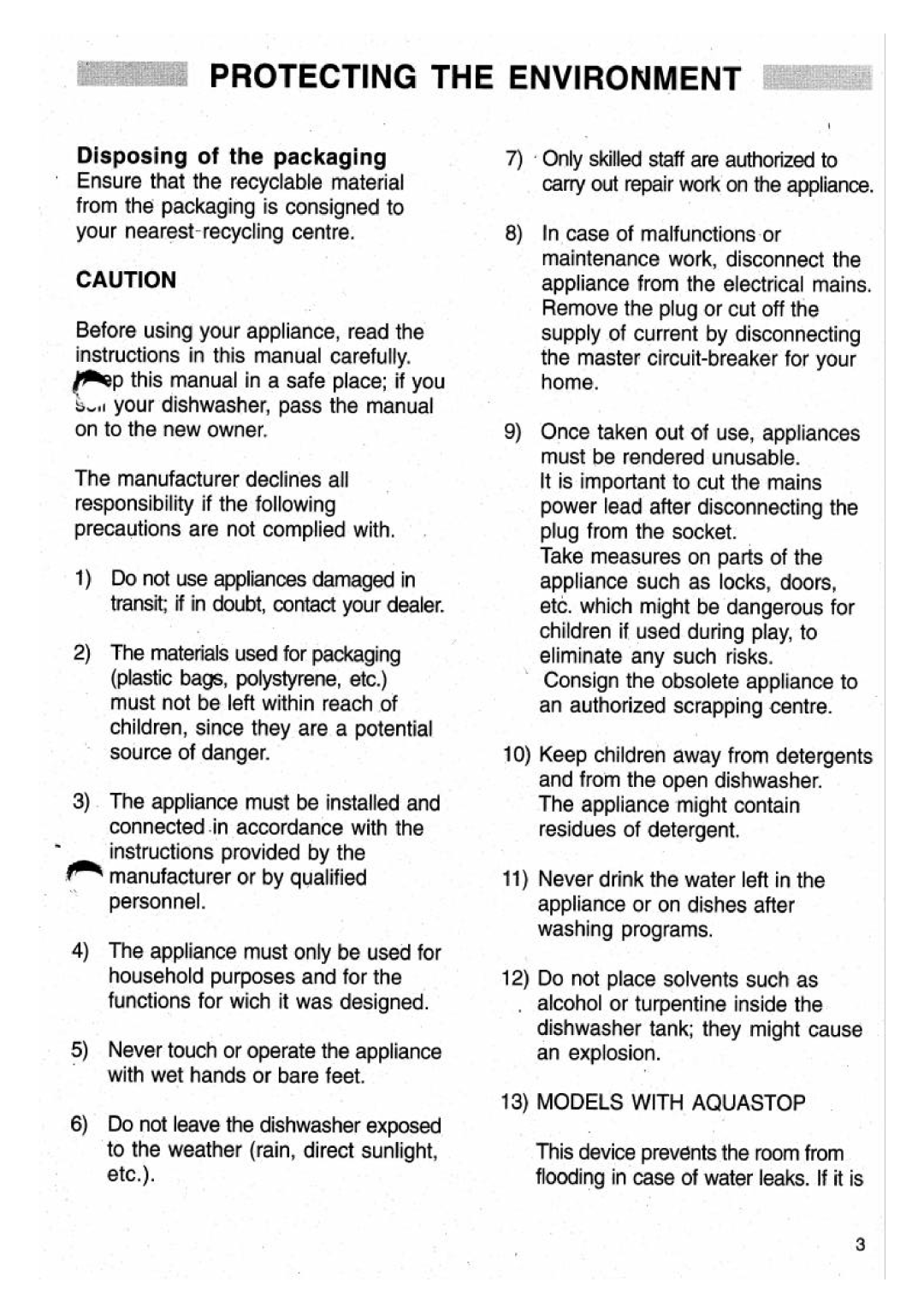 Smeg CSU2001W1, CSU2001W2, CSU2001B2, CSU2001B1, CSU2007B2, CSU2007B1, CSU2001X2 manual 