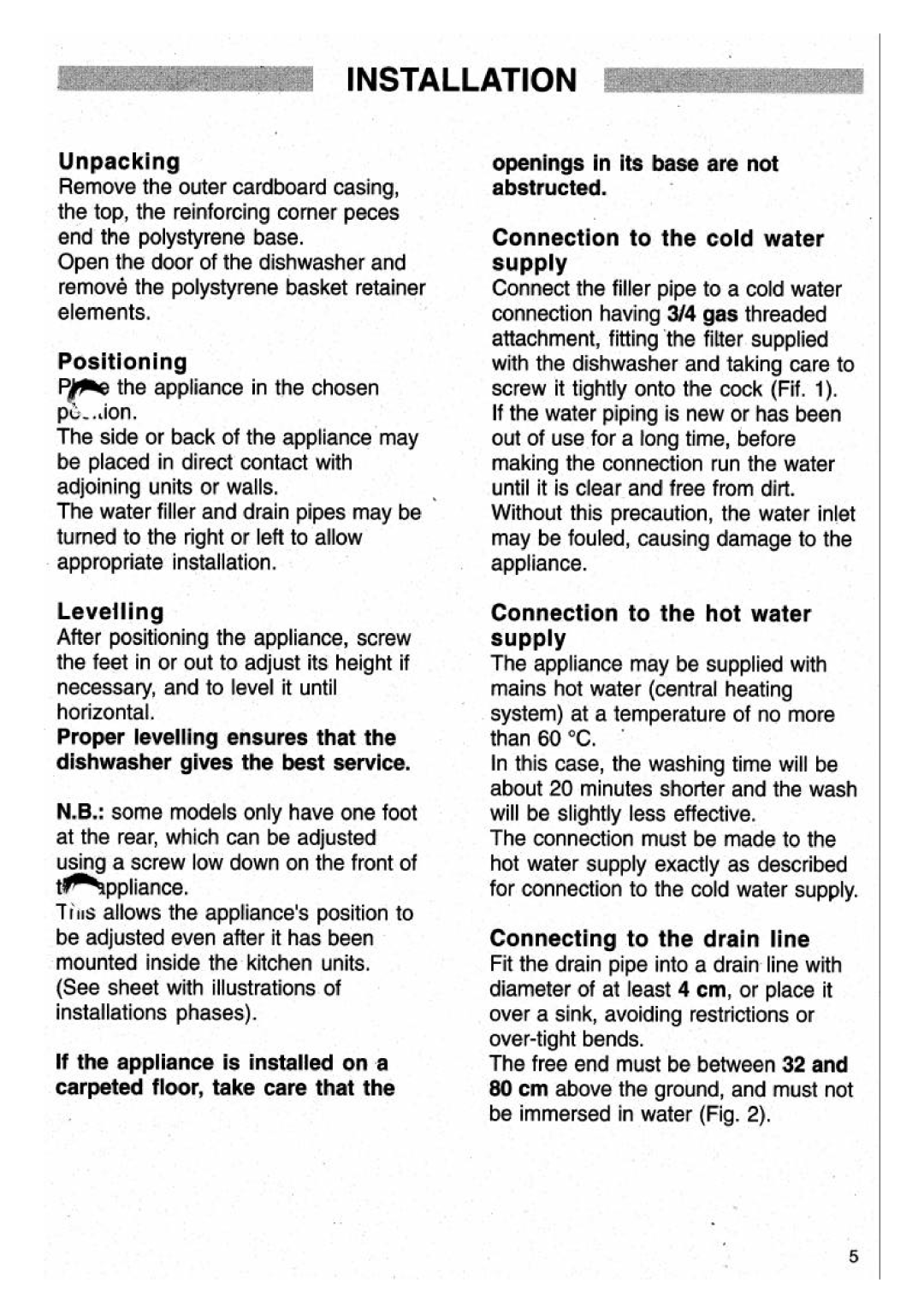 Smeg CSU2007B2, CSU2001W2, CSU2001B2, CSU2001W1, CSU2001B1, CSU2007B1, CSU2001X2 manual 