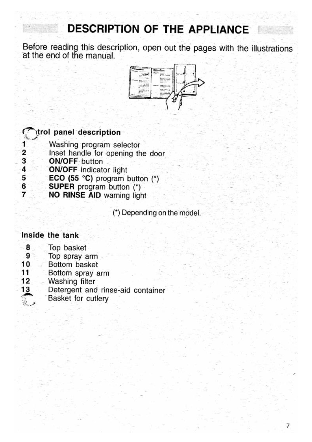 Smeg CSU2001X2, CSU2001W2, CSU2001B2, CSU2001W1, CSU2001B1, CSU2007B2, CSU2007B1 manual 